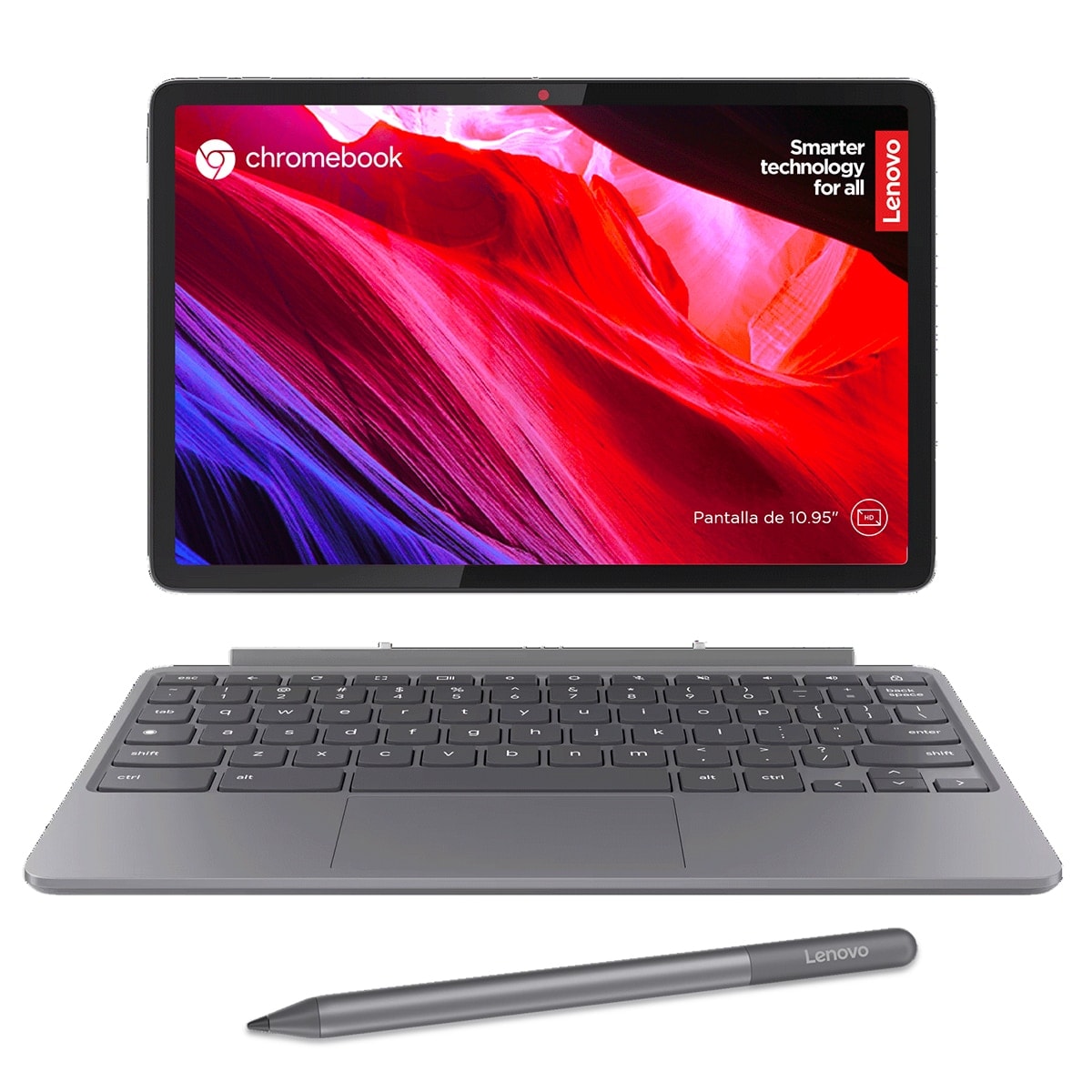 LENOVO - Chromebook convertible 2 en 1 Lenovo Duet 11M889, MTK Kompanio 838, 8GB, 128GB eMMC, 10,95", ChromeOS + 3 Meses Google AI Pro con Gemini. - Image 1