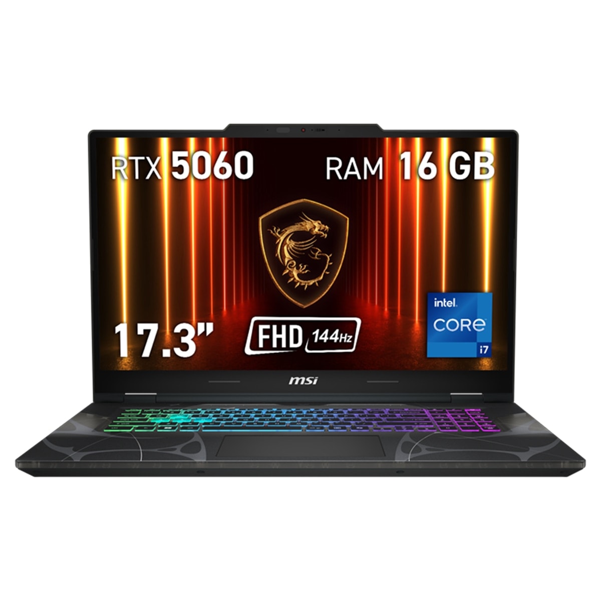 MSI - Portátil Gaming MSI Cyborg 17 B13WFKG-204ES, i7-13620H, 16GB, 1TB SSD, Nvidia GeForce RTX 5060 8GB, 17,3", W11. - Image 1