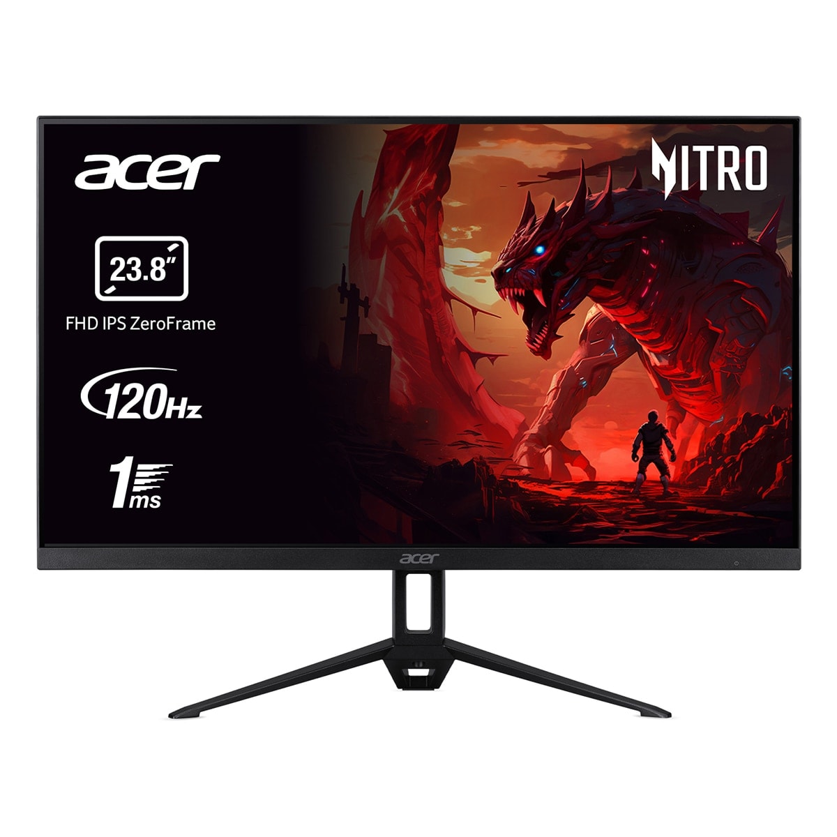 Acer - Monitor PC Gaming 60cm (23,8") Acer Nitro KG243YG0bmix, 120 Hz Full HD ZeroFrame IPS, AdaptiveSync. - Image 1
