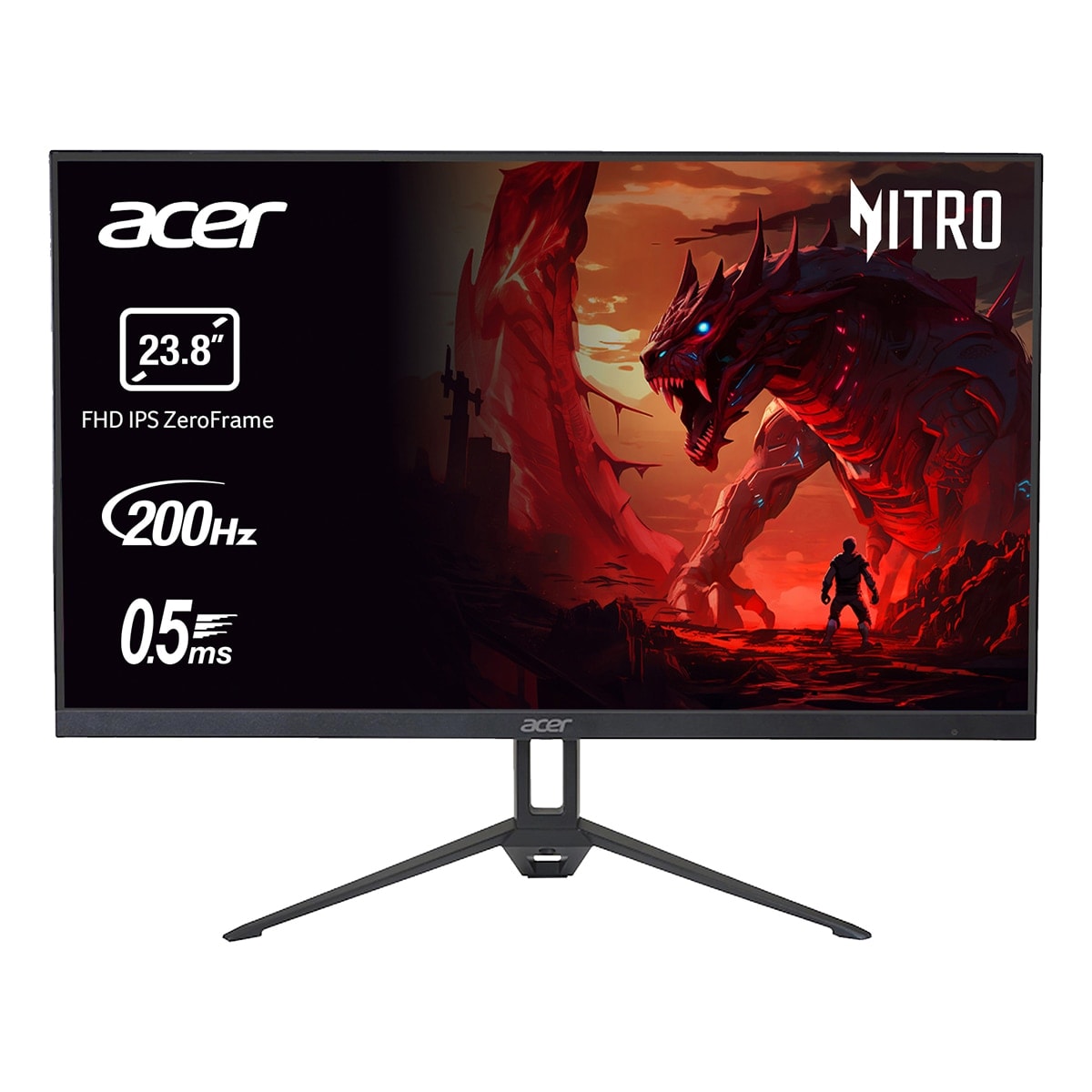 Acer - Monitor Pc Gaming 60cm (23,8") Acer Nitro KG243YX1bmipx, 200 Hz Full HD ZeroFrame, HDR10, FreeSync Premium. - Image 1