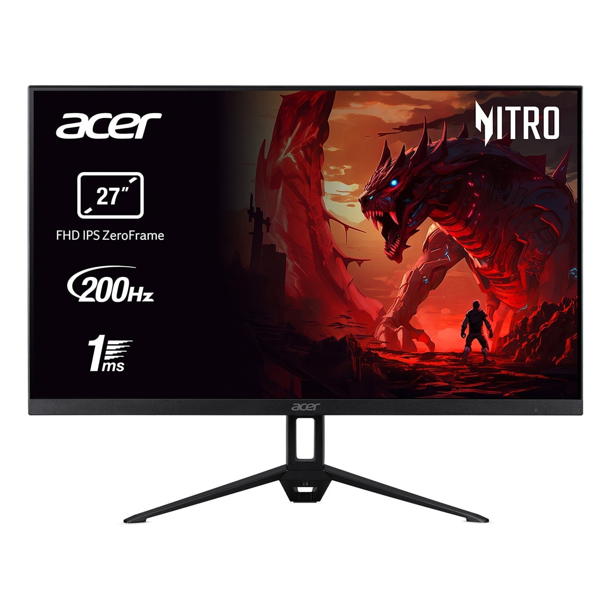 Acer - Monitor Pc Gaming 69cm (27") Acer Nitro KG273X1bmipx, 200 Hz Full HD ZeroFrame IPS, HDR10, FreeSync Premium. - Image 1