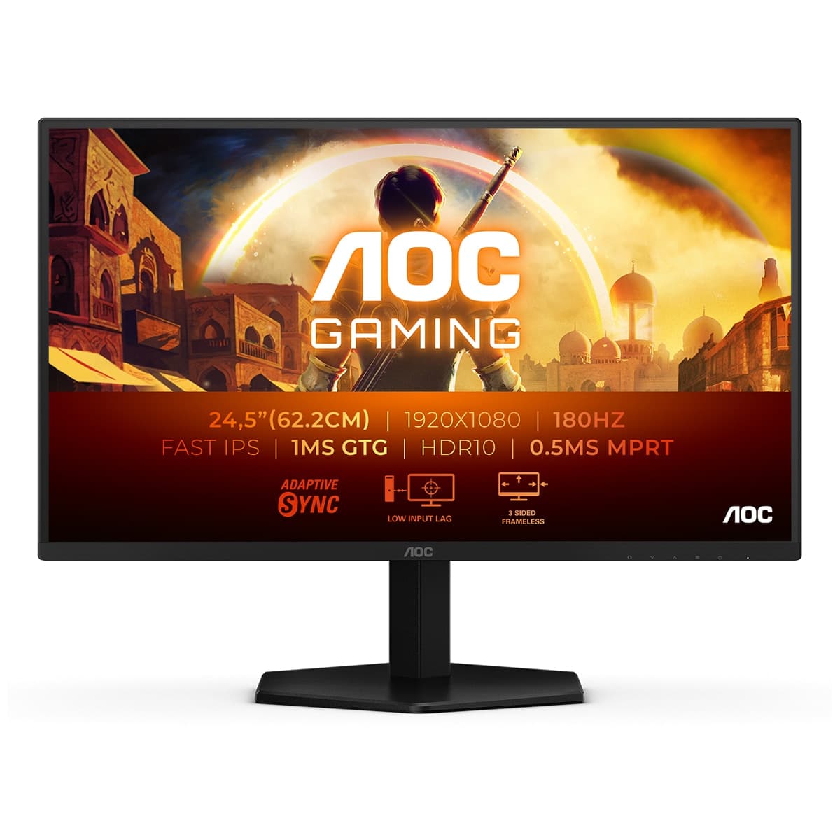 Aoc - Monitor PC Gaming 62,2cm (24,5") AOC 25G42E, 180 Hz, Full HD, HDR10, FreeSync Premium, compatible G-Sync.