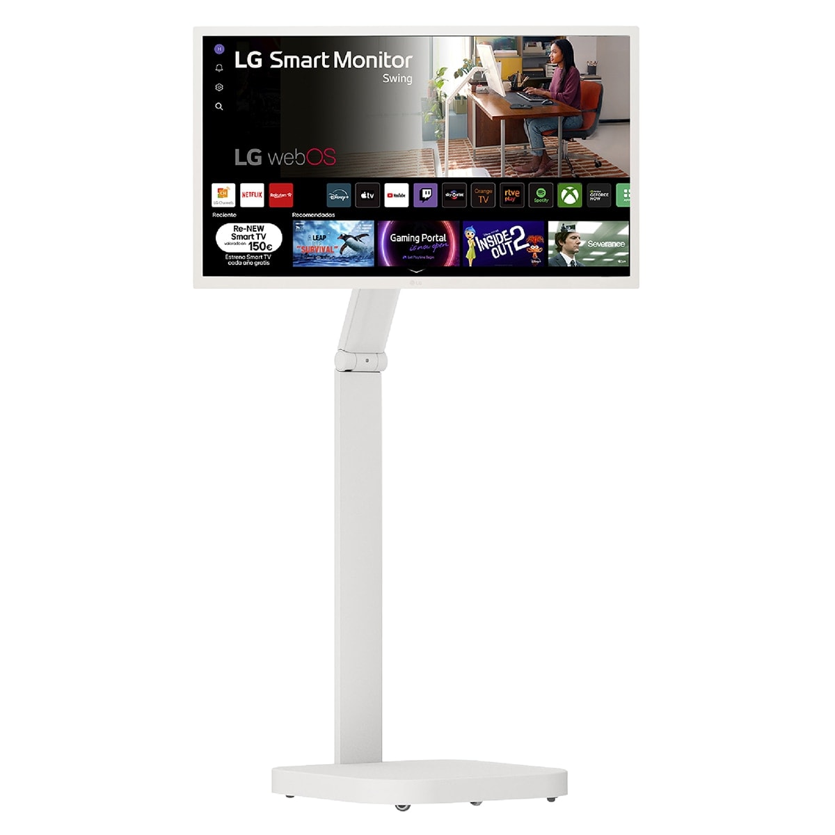 LG - LG Smart Monitor Swing, 32", serie Teletrabajo, Full HD, IPS, webOS 23, peana Swing portátil y flexible, Mando Magic Pointer Remote. - Image 1