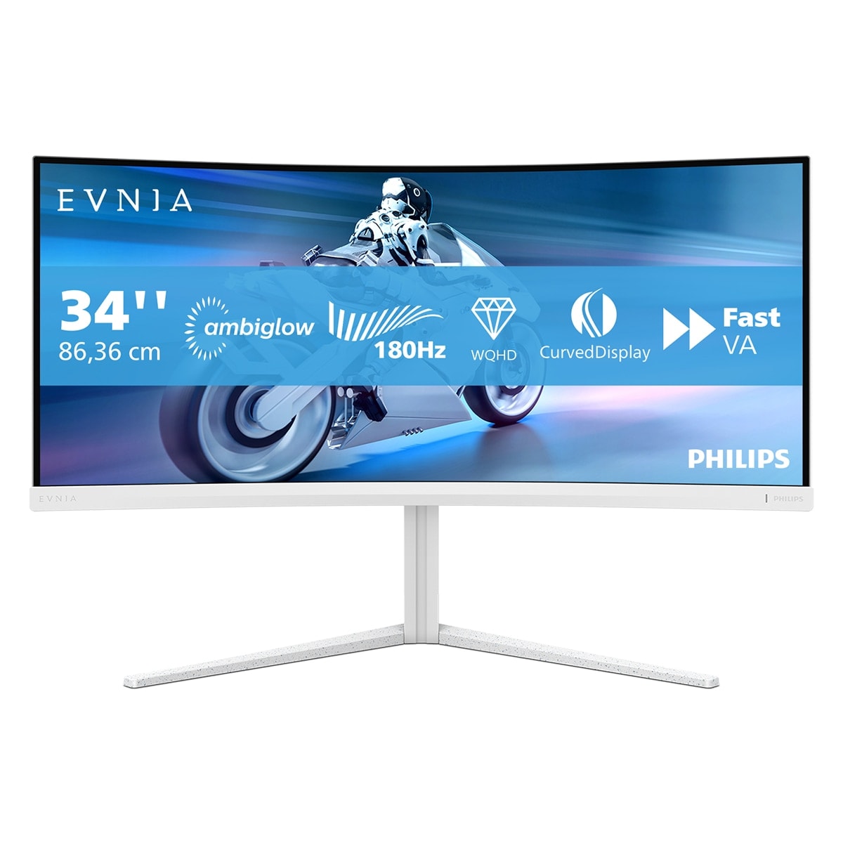 Philips - Monitor PC curvo 86,36 cm (34") Philips 34M2C5501A-00, 180 Hz, WQHD. - Image 1