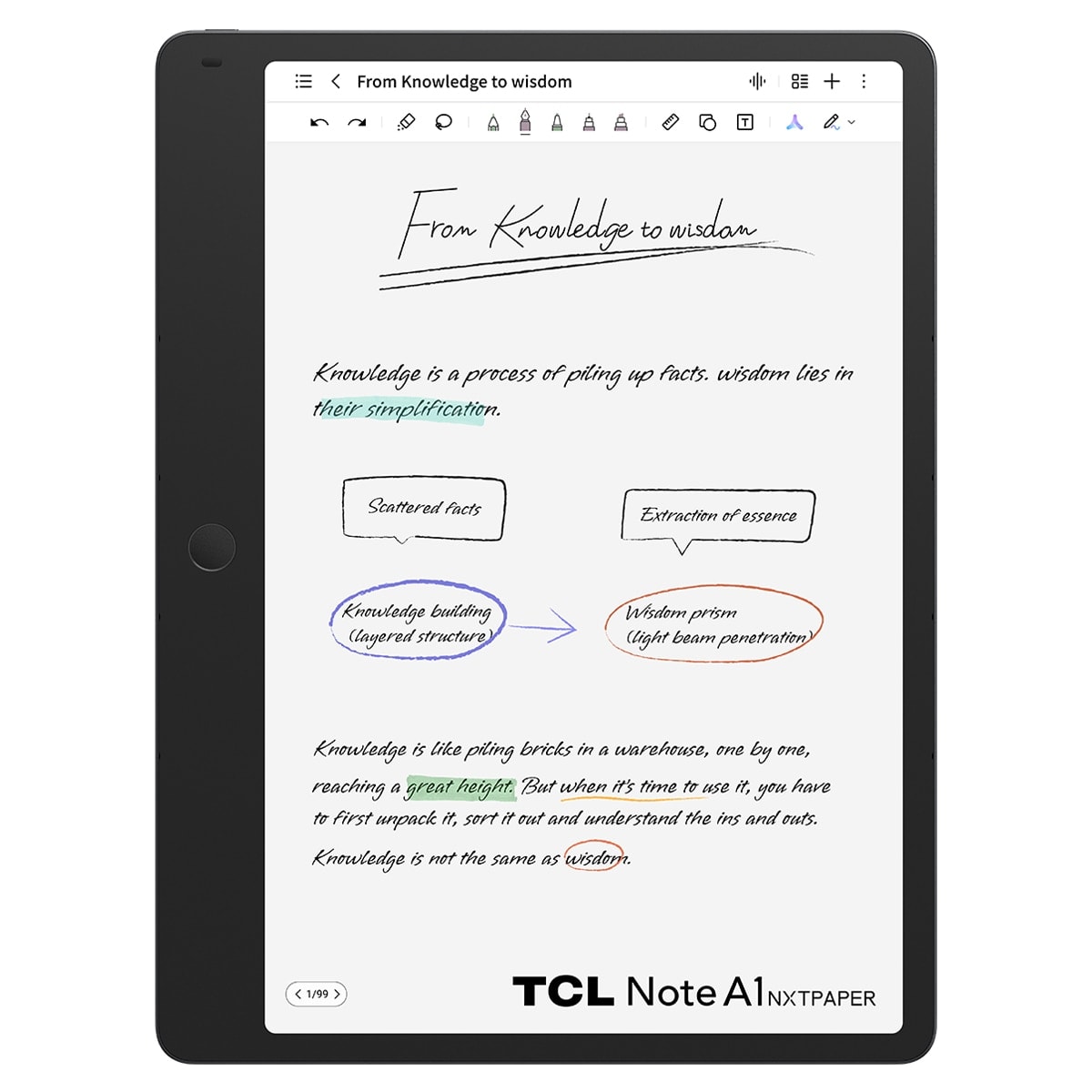 TCL - Tablet TCL Note A1 NXTPAPER 11, 256GB + 8GB, 11,45'', Wi-Fi, con T-Pen Pro y funda. - Image 1