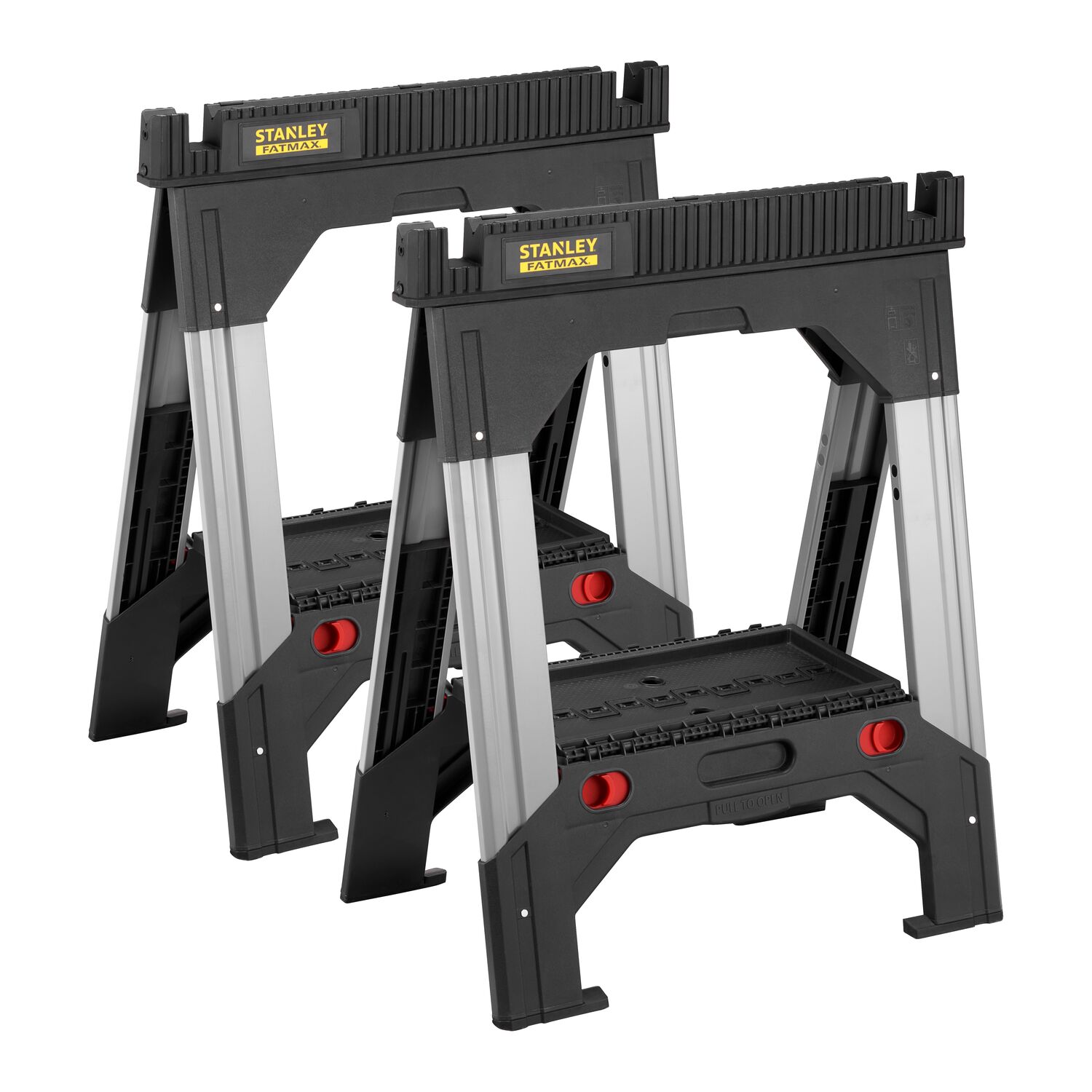 Stanley - Caballete Metal Plegable Altura Ajustable 2 Uds Máx.Cap 1135kg. - Image 1