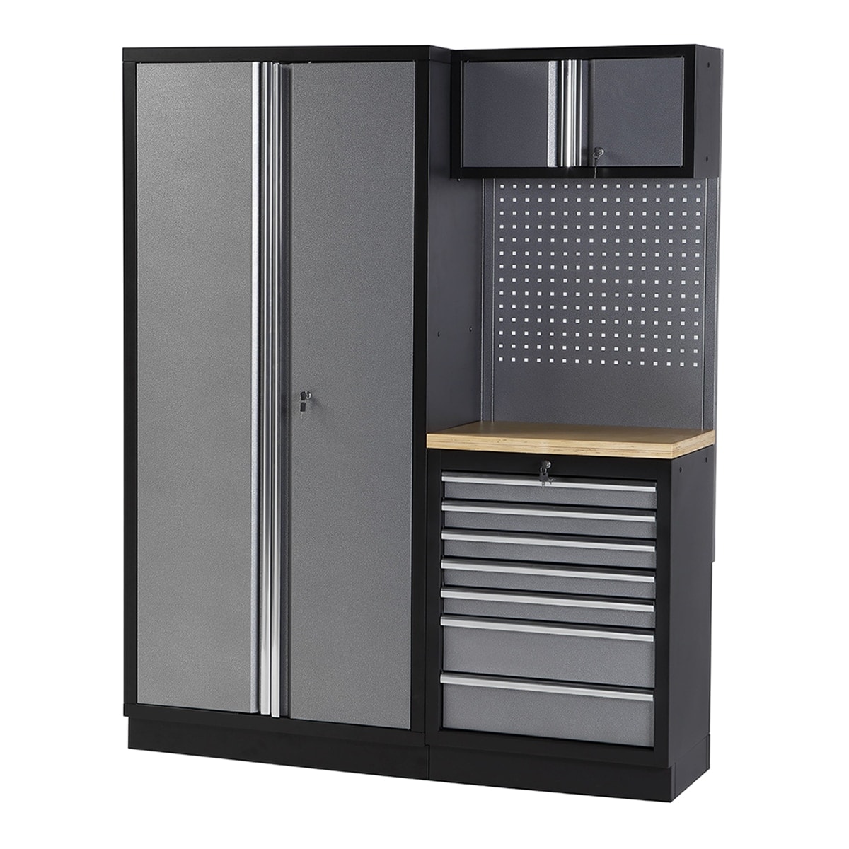 Alyco - Conjunto De Taller De 2 Módulos Con Superficie De Trabajo De Madera ALYCO. - Image 1