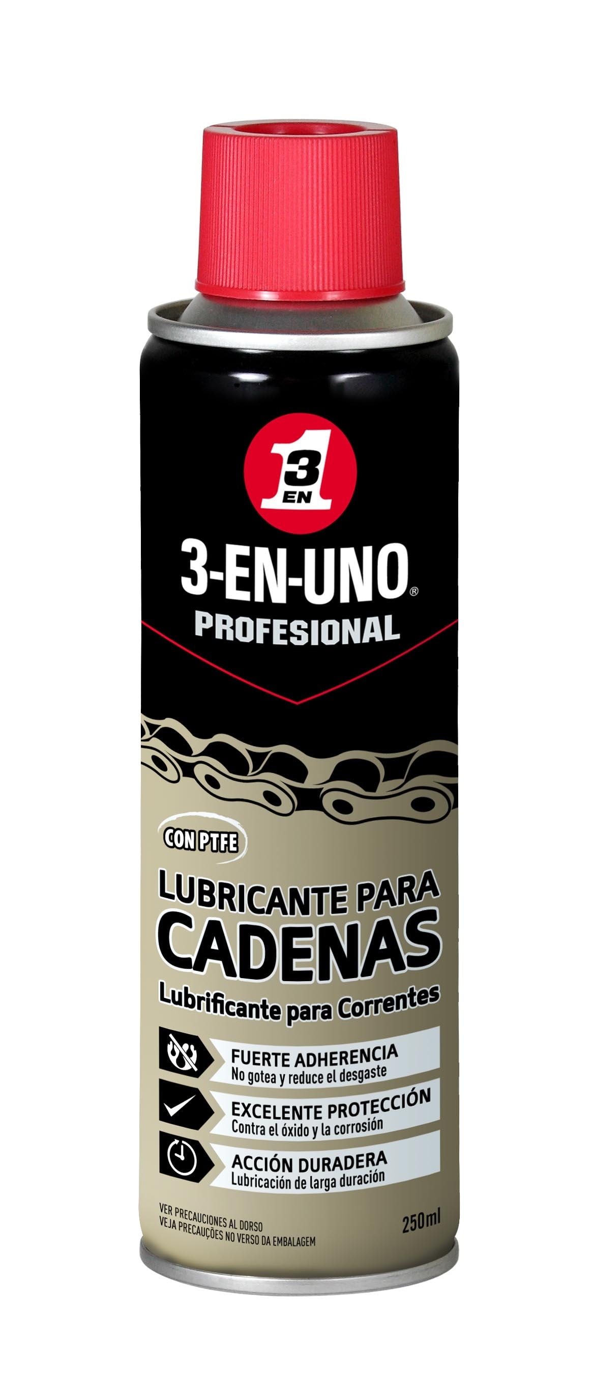 3 En 1 - Lubricante Cadenas Spray 250 ml. - Image 1