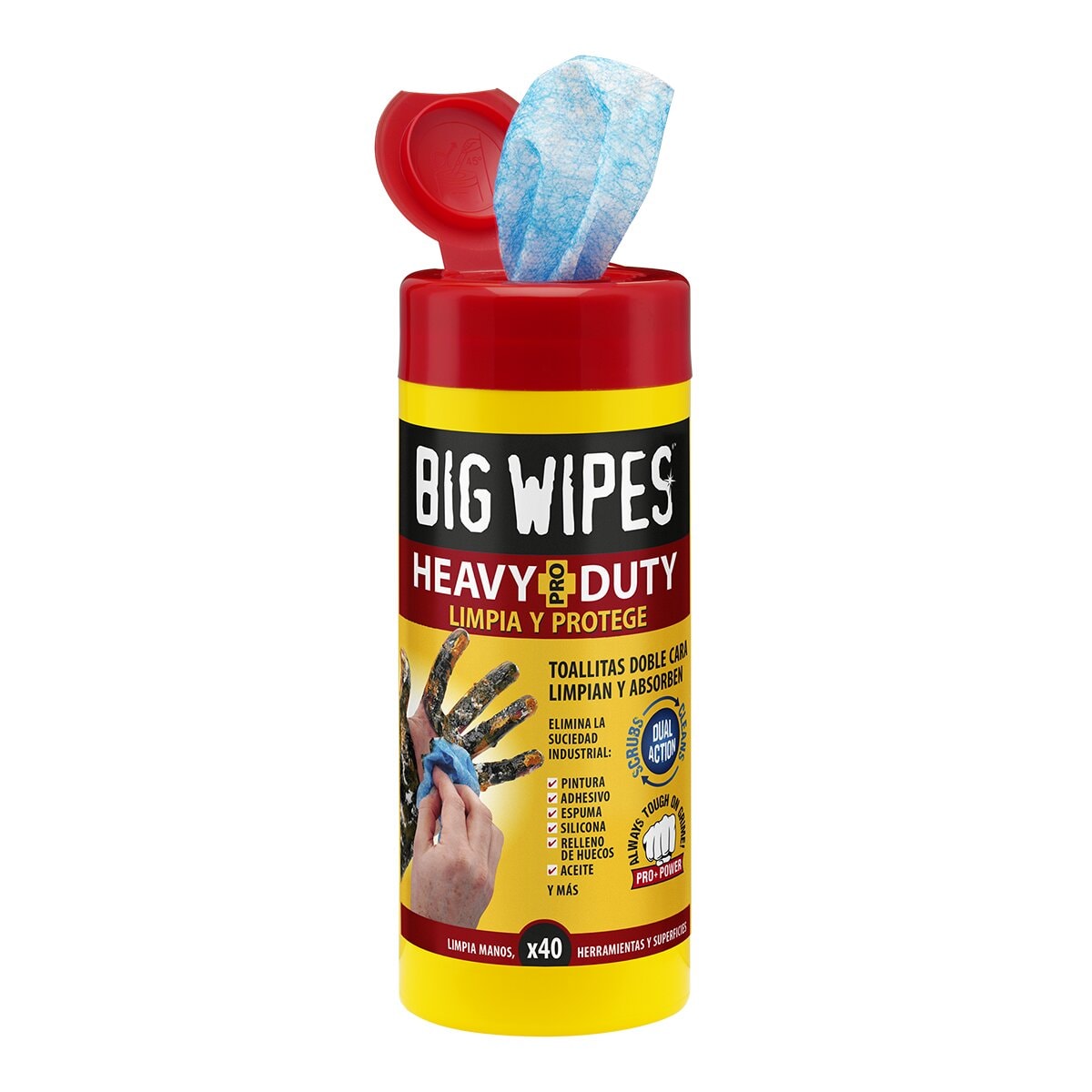 BIG WIPES - Bote 40 Toallitas Big Wipes Heavy Duty. - Image 1