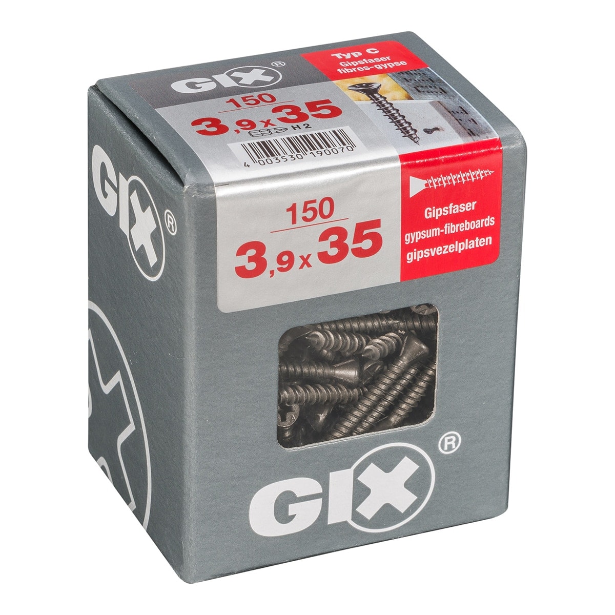 FADIX - Tornillo Pladur GIX Fosfatado Ø3,9 x 35 mm - Caja 150 Uds. - Image 1