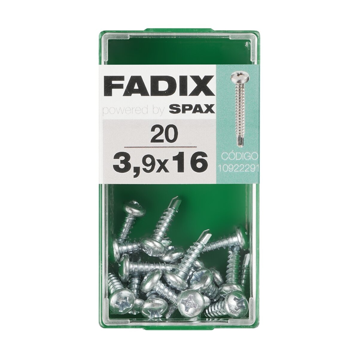FADIX - Tornillo Roscachapa Cabeza Redonda Ø3,9 x 16 mm - Caja 20 Uds. - Image 1