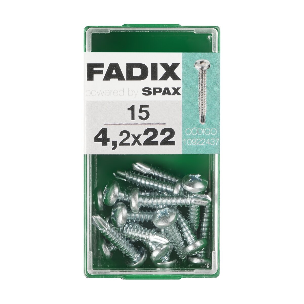 FADIX - Tornillo Roscachapa Cabeza Redonda Ø4,2 x 22 mm - Caja 15 Uds. - Image 1