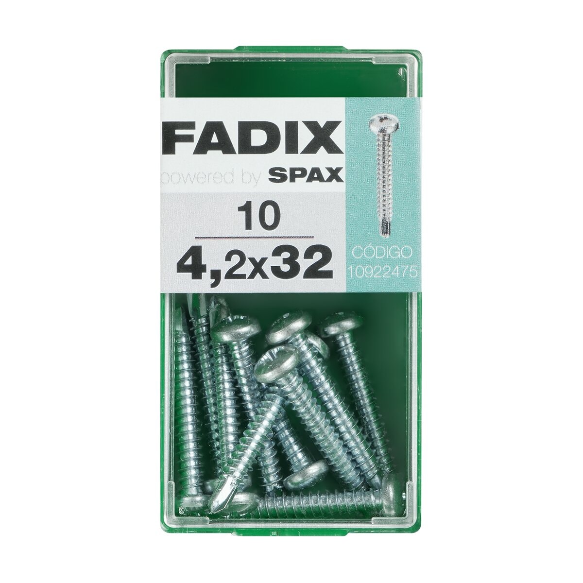 FADIX - Tornillo Roscachapa Cabeza Redonda Ø4,2 x 32 mm - Caja 10 Uds. - Image 1