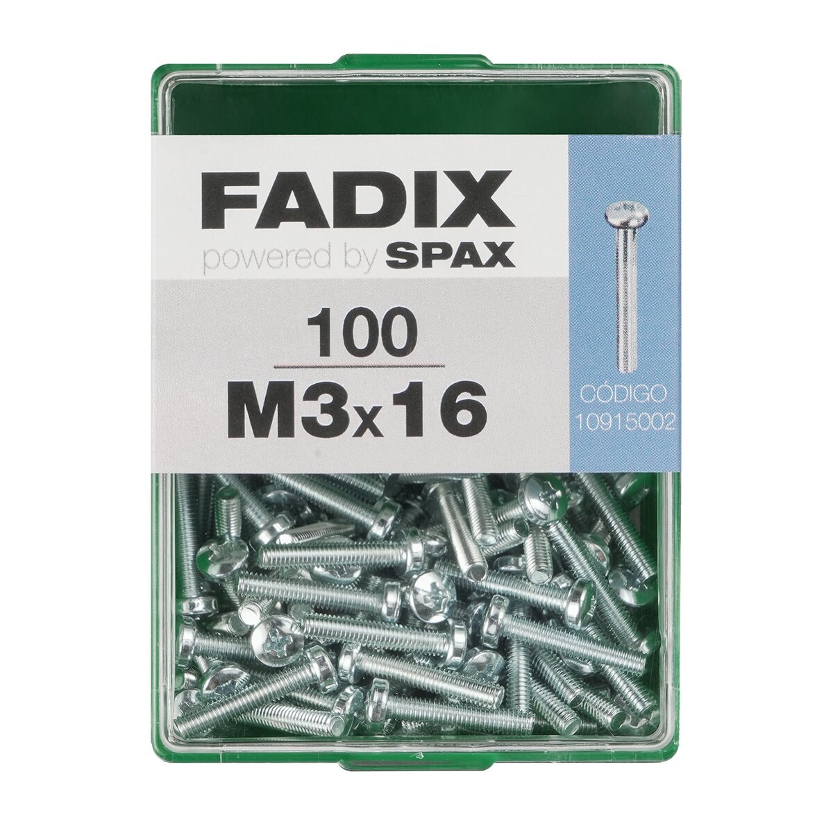 FADIX - Tornillo Métrica Cabeza Redonda M3 x 16 mm - Caja 100 Uds. - Image 1