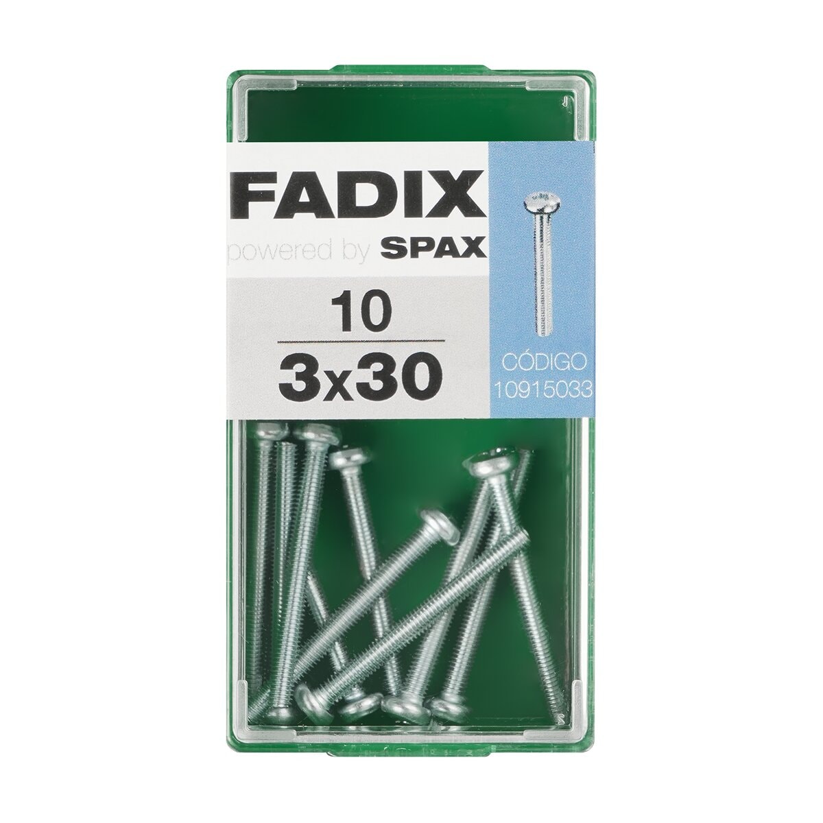 FADIX - Tornillo Métrica Cabeza Redonda M3 x 30 mm - Caja 10 Uds. - Image 1