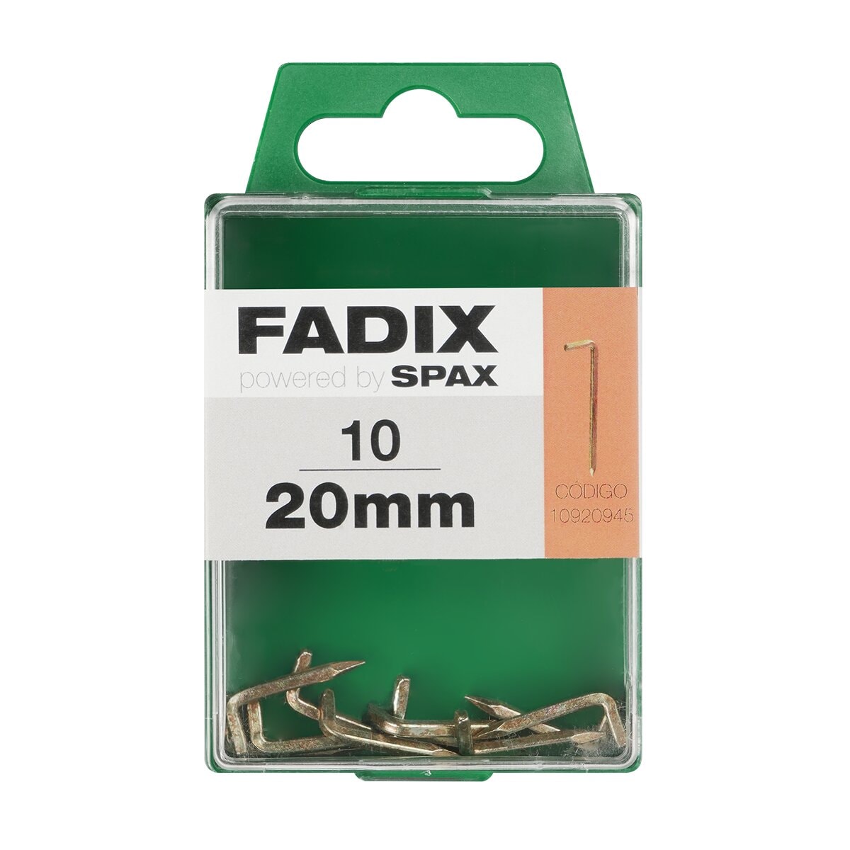 FADIX - Alcayata Acero Cuadrada 20 mm - Caja 10 Uds. - Image 1