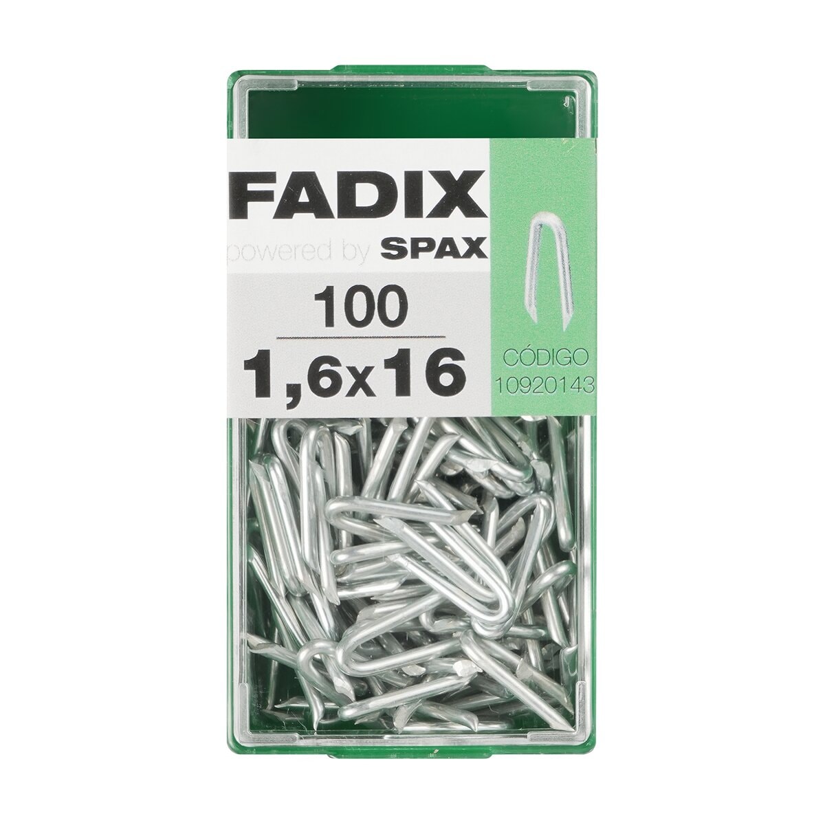 FADIX - Grampillones Cincados 1,16 x 16 mm - Caja 100 Uds. - Image 1