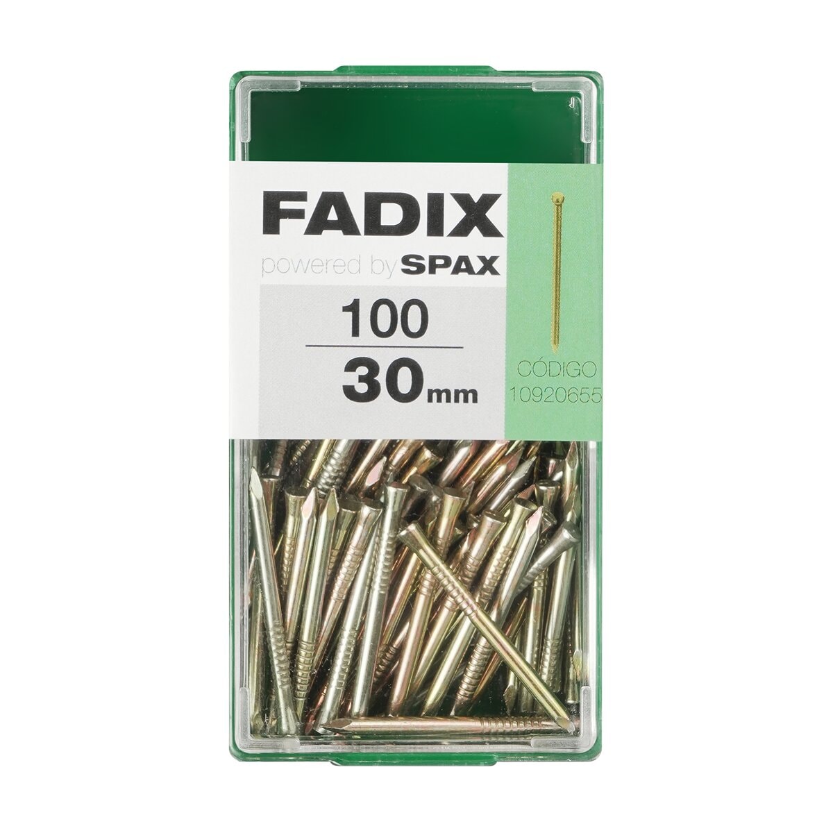 FADIX - Clavo Acero Cabeza Perdida 30 mm - Caja 100 Uds. - Image 1