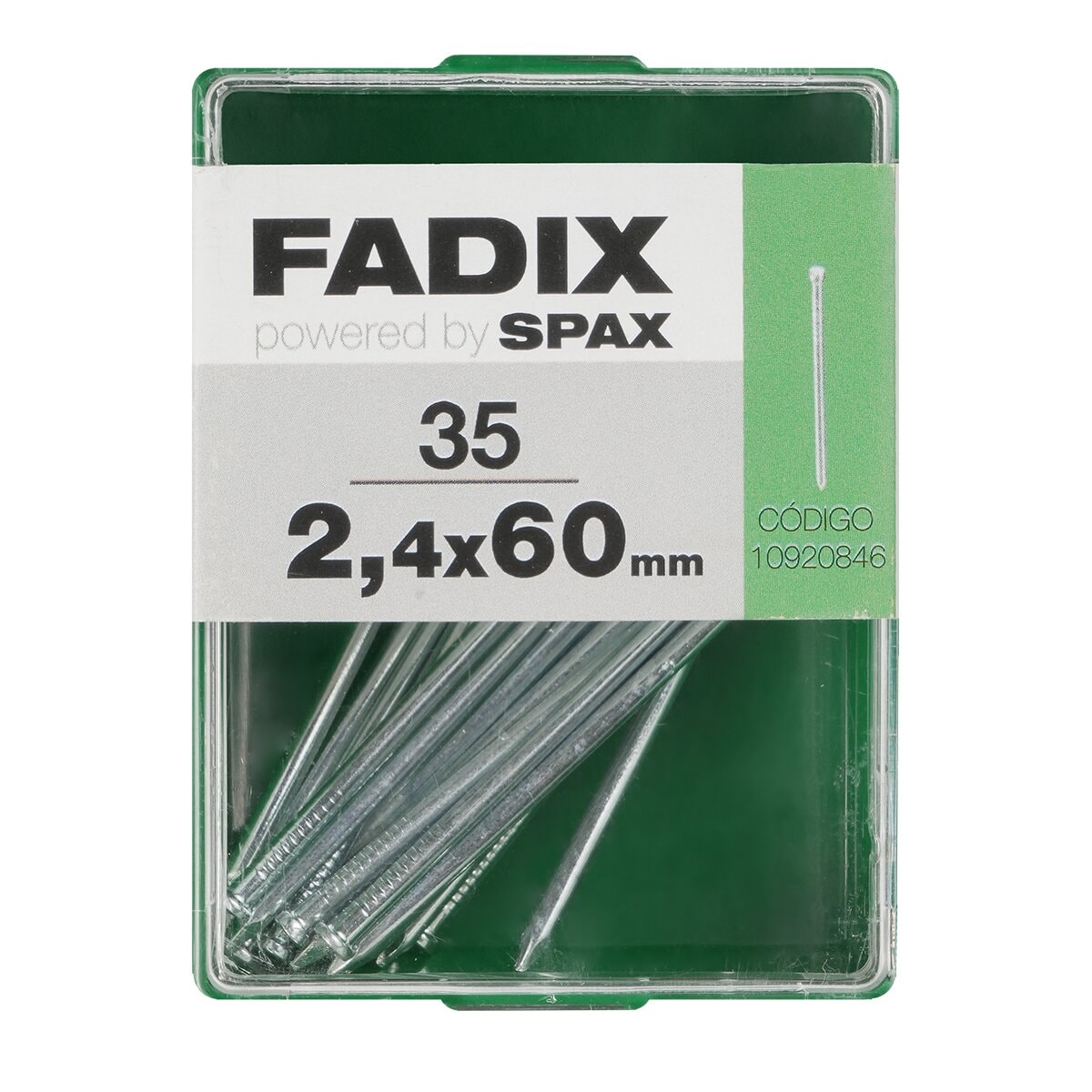 FADIX - Clavo Acero Cabeza Perdida 60 mm - Caja 35 Uds. - Image 1