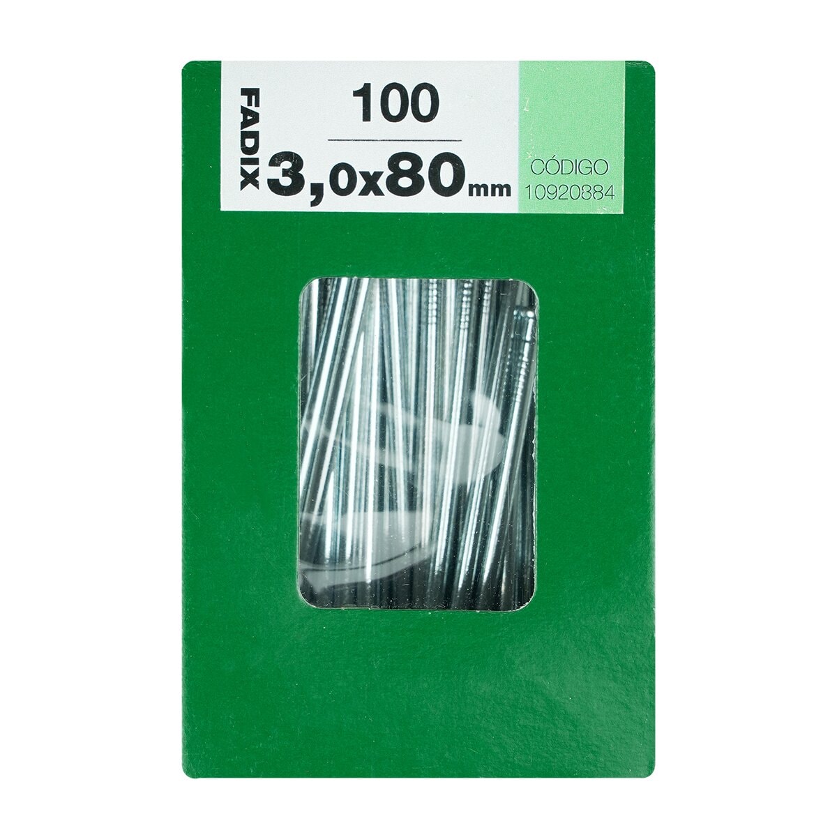 FADIX - Clavo Acero Cabeza Perdida 80 mm - Caja 100 Uds. - Image 1
