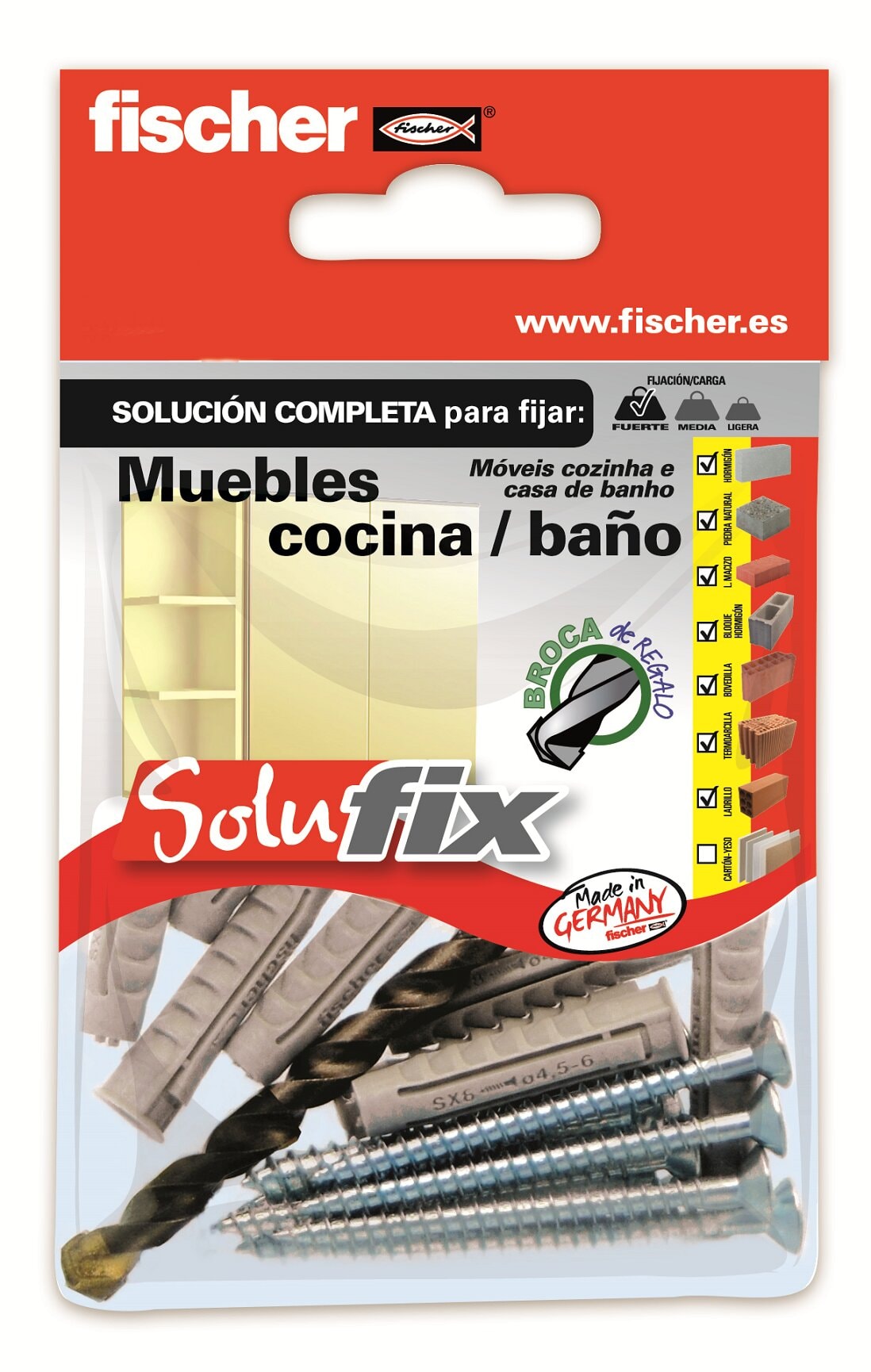 FISCHER - Kit Fijación Muebles Cocina-Baño Solufix. - Image 1