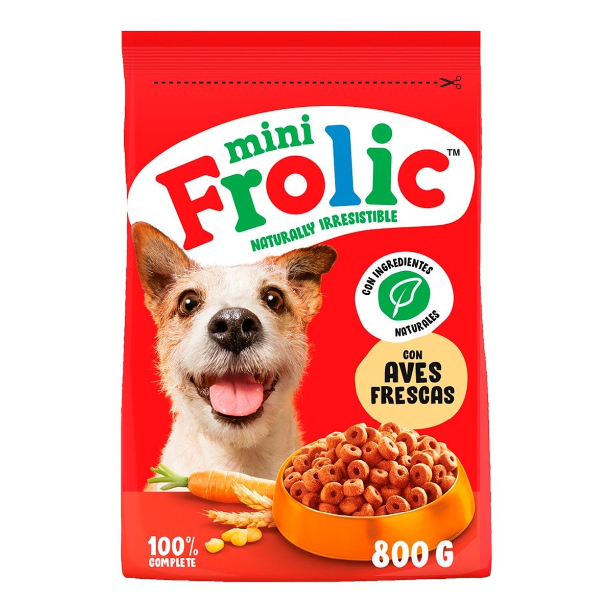 Frolic - Pienso para perros adultos pequeños y medianos Frolic Complete pollo con verdura y cereales 800 g. - Image 1