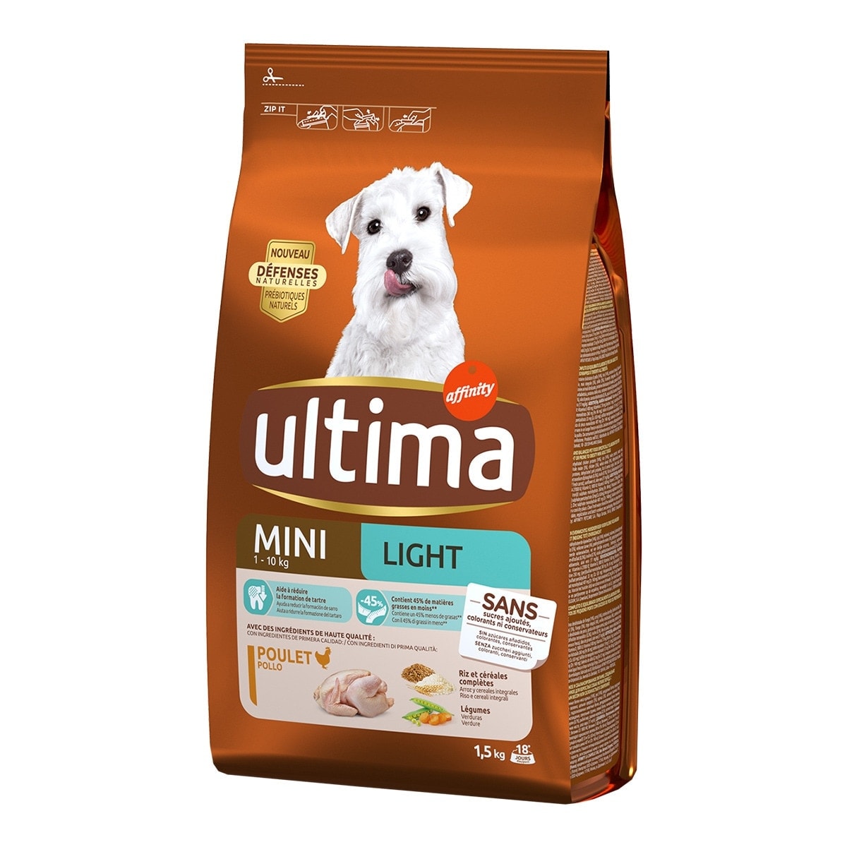 Ultima - Pienso para perros adultos minis y pequeños Ultima Light pollo 1,5 kg. - Image 1
