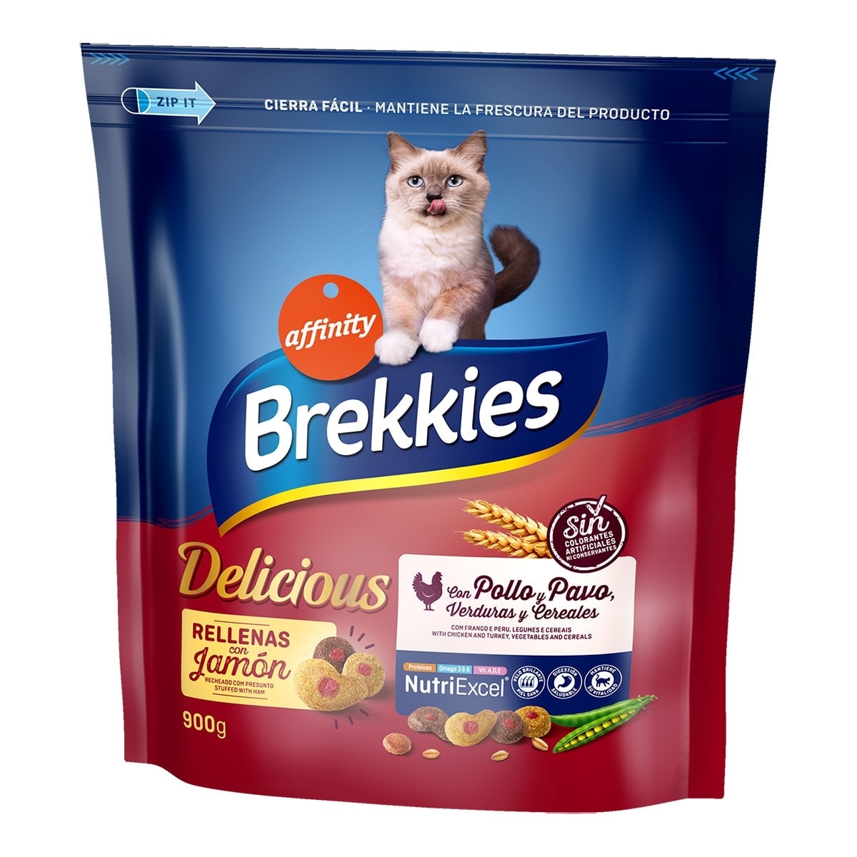 Brekkies - Pienso para gatos adultos Brekkies Delicious ave y verduras. - Image 1