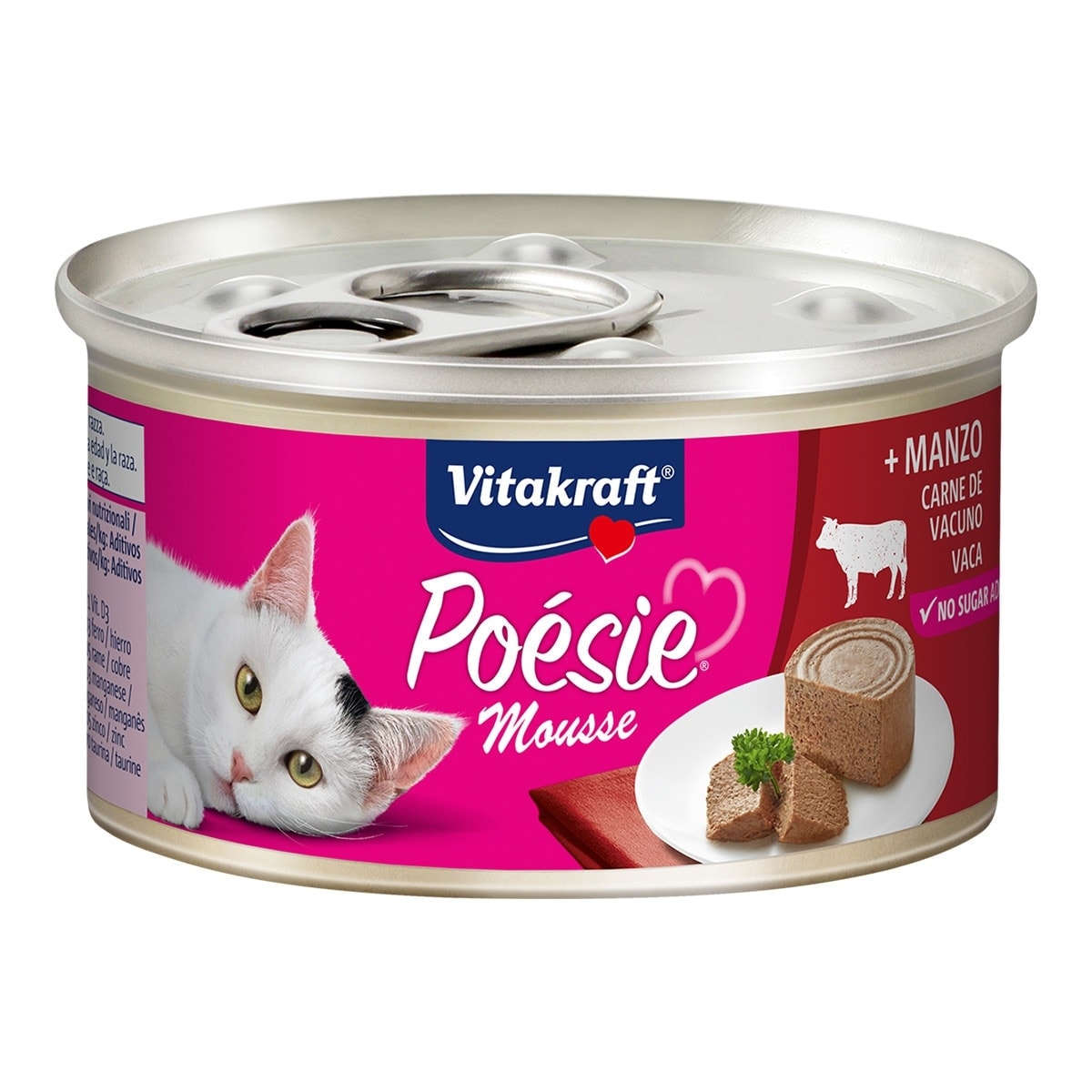 Vitakraft - Comida húmeda para gatos adultos Vitakraft Poésie mousse de ternera 85 g. - Image 1