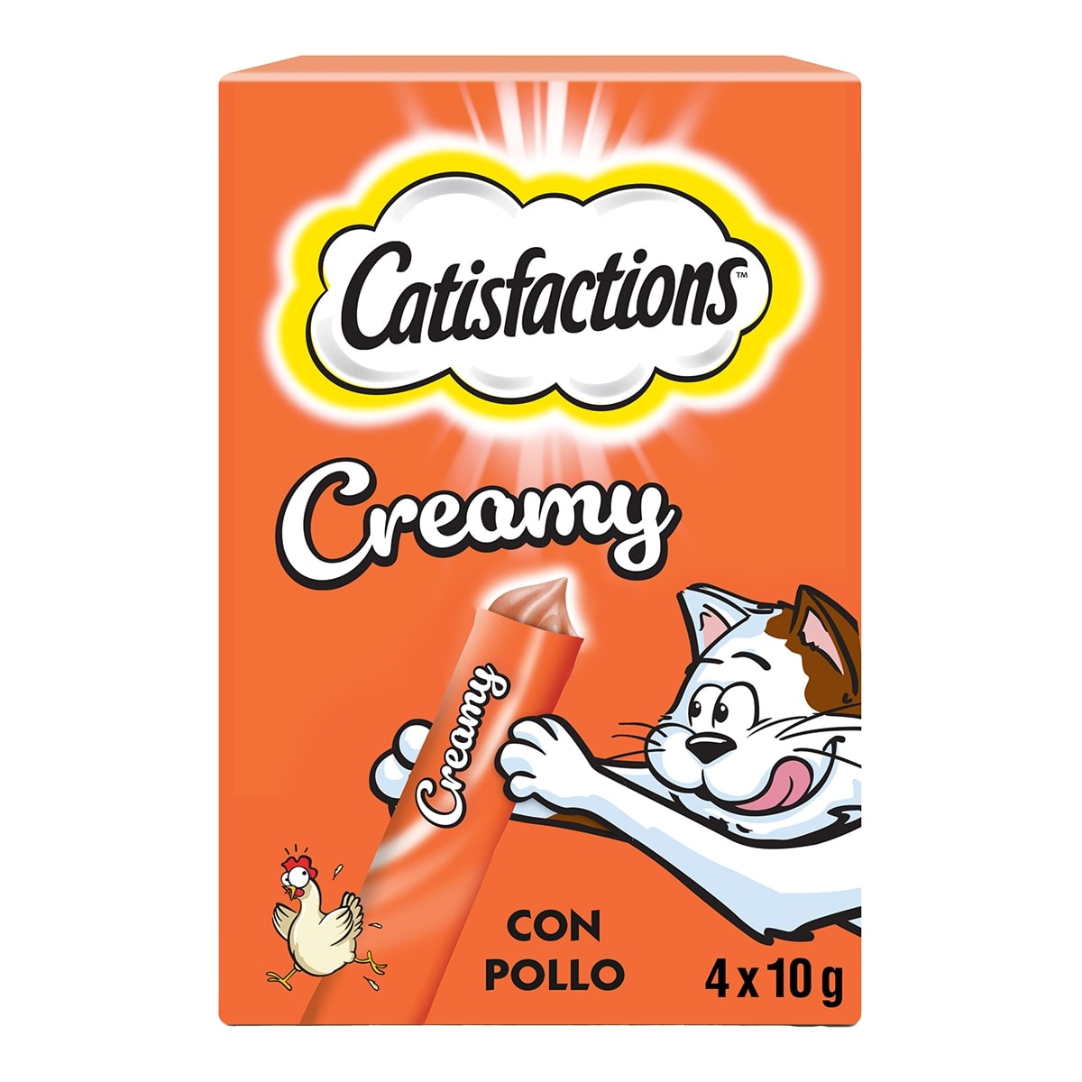 Catisfactions - Snacks para Gatos Adultos Creamy Pollo Catisfactions 4 x 10g. - Image 1