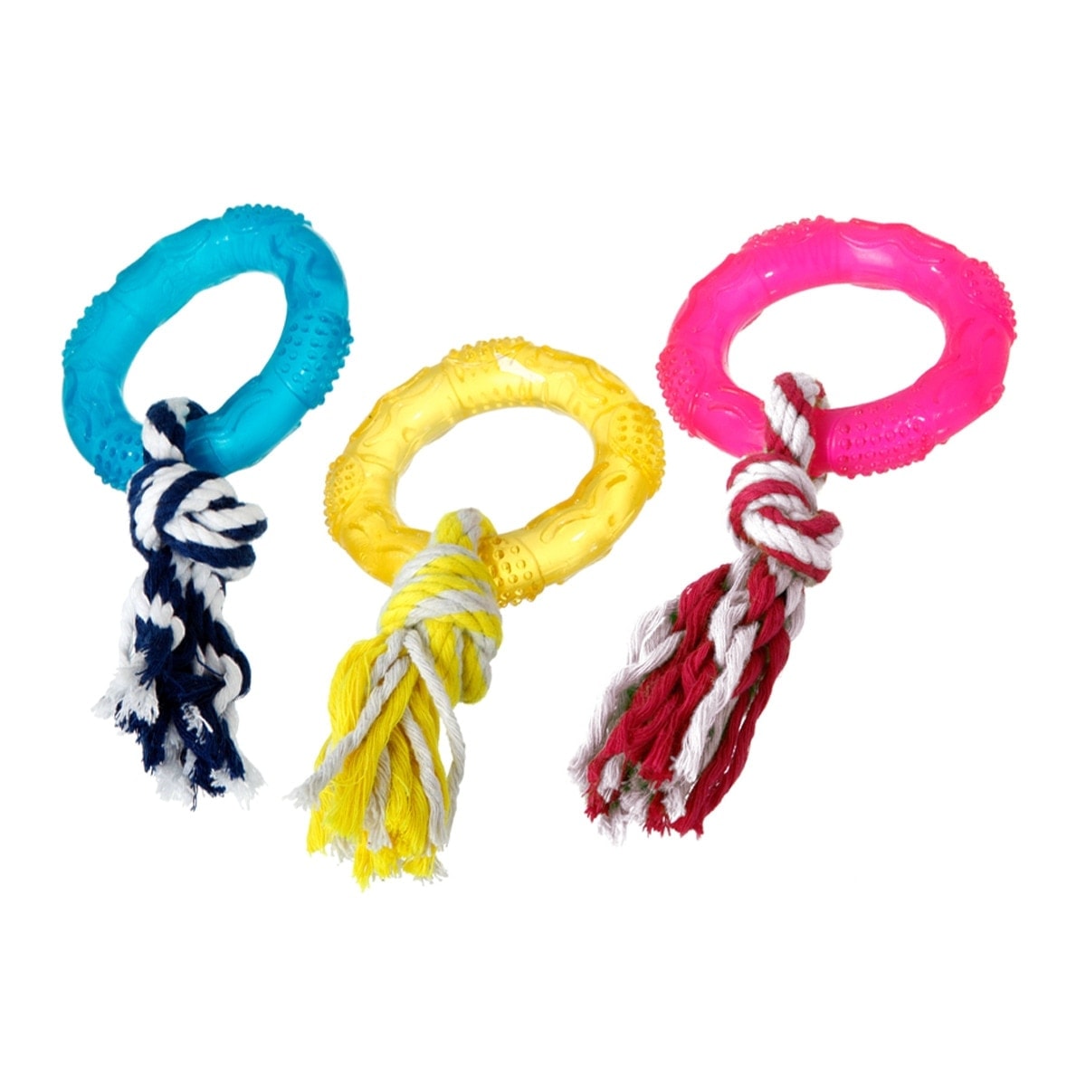 Flamingo - Juguete Flamingo para perros anillo con cuerda 8 cm. - Image 1
