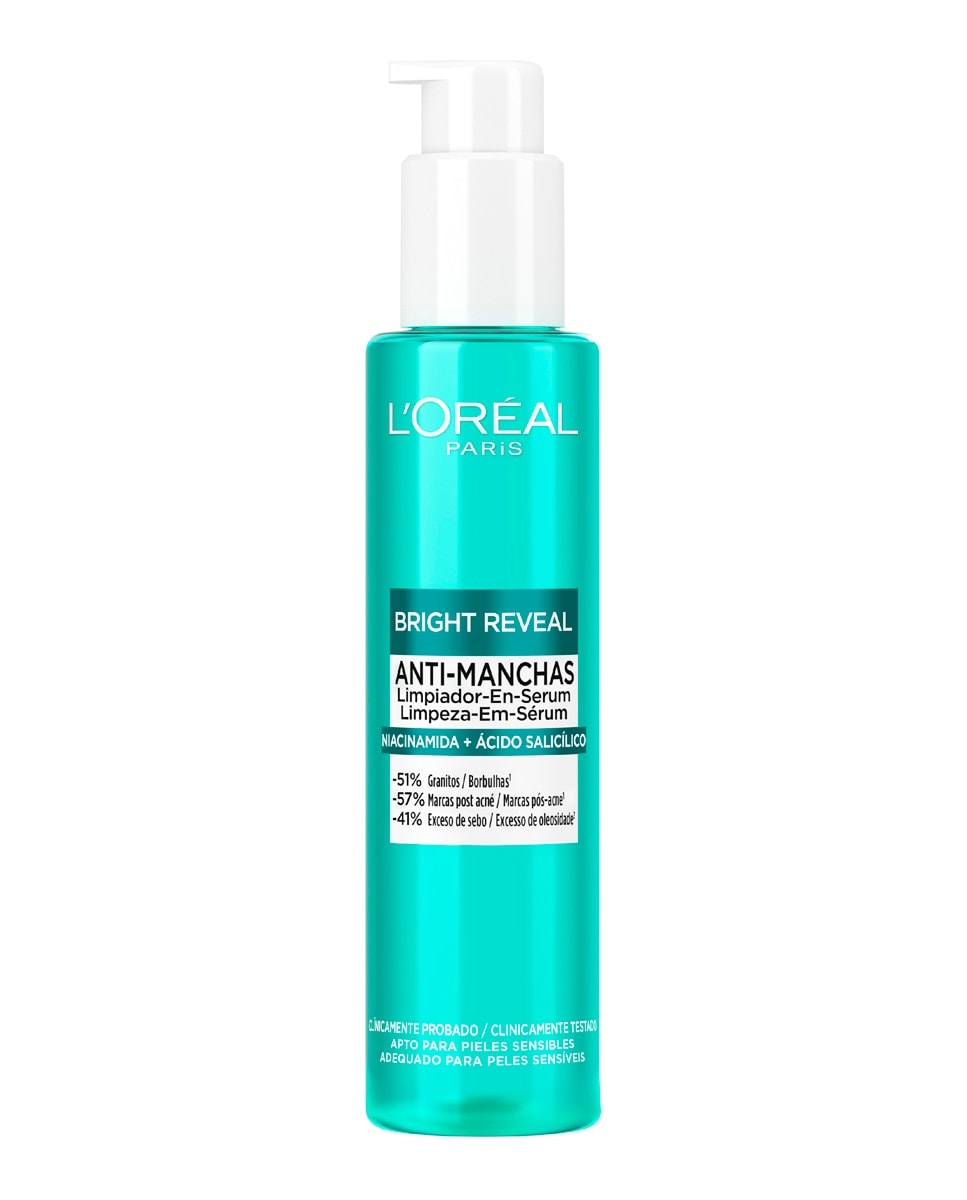 L'Oréal Paris - Limpiador Sérum Anti-Manchas con Niacinamida y Ácido Salicílico Bright Reveal 150 ml L'Oréal Paris Dermo Expertise. - Image 1