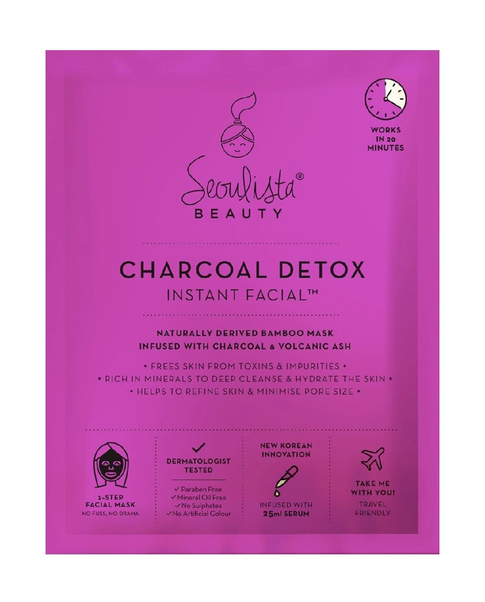 SEOULISTA BEAUTY - Mascarillas Rostro Charcoal Detox Instant Facial 25ml Seoulista Beauty. - Image 1