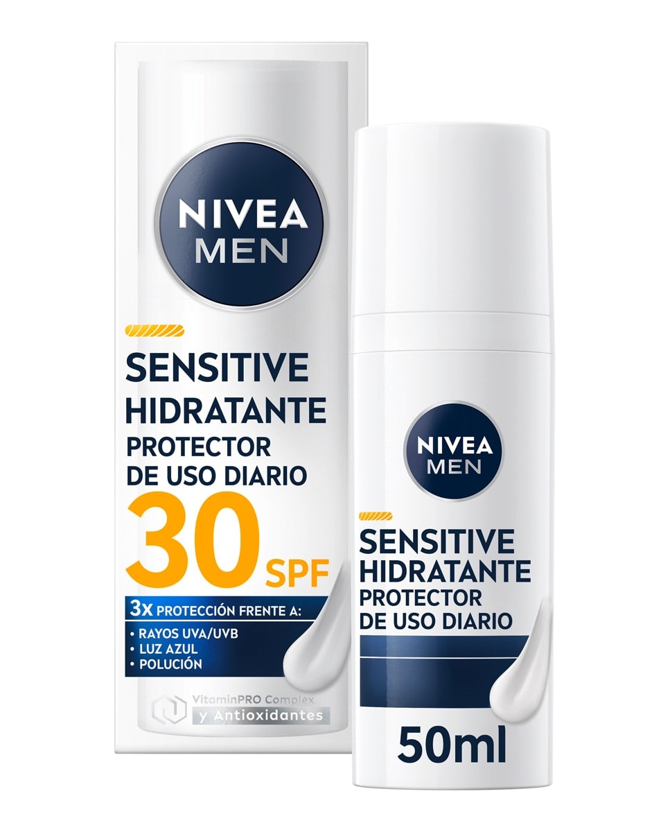 NIVEA MEN - Crema Facial Hidratante FP30 Sensitive Nivea Men. - Image 1