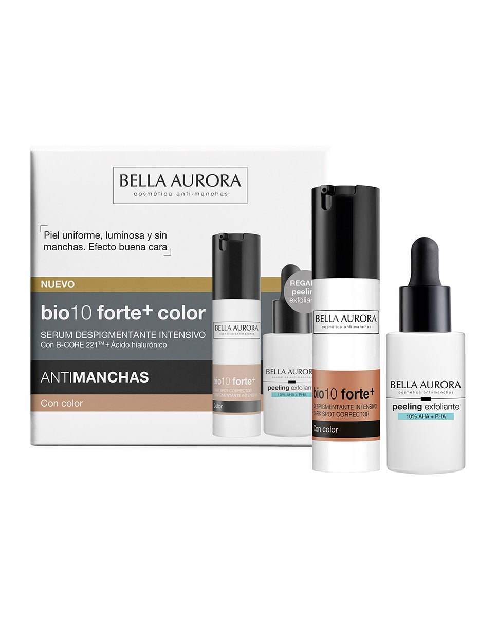 Bella Aurora - Estuche Regalo Peeling Despigmentante Bio10 Forte+ Fluido Color Bella Aurora. - Image 1