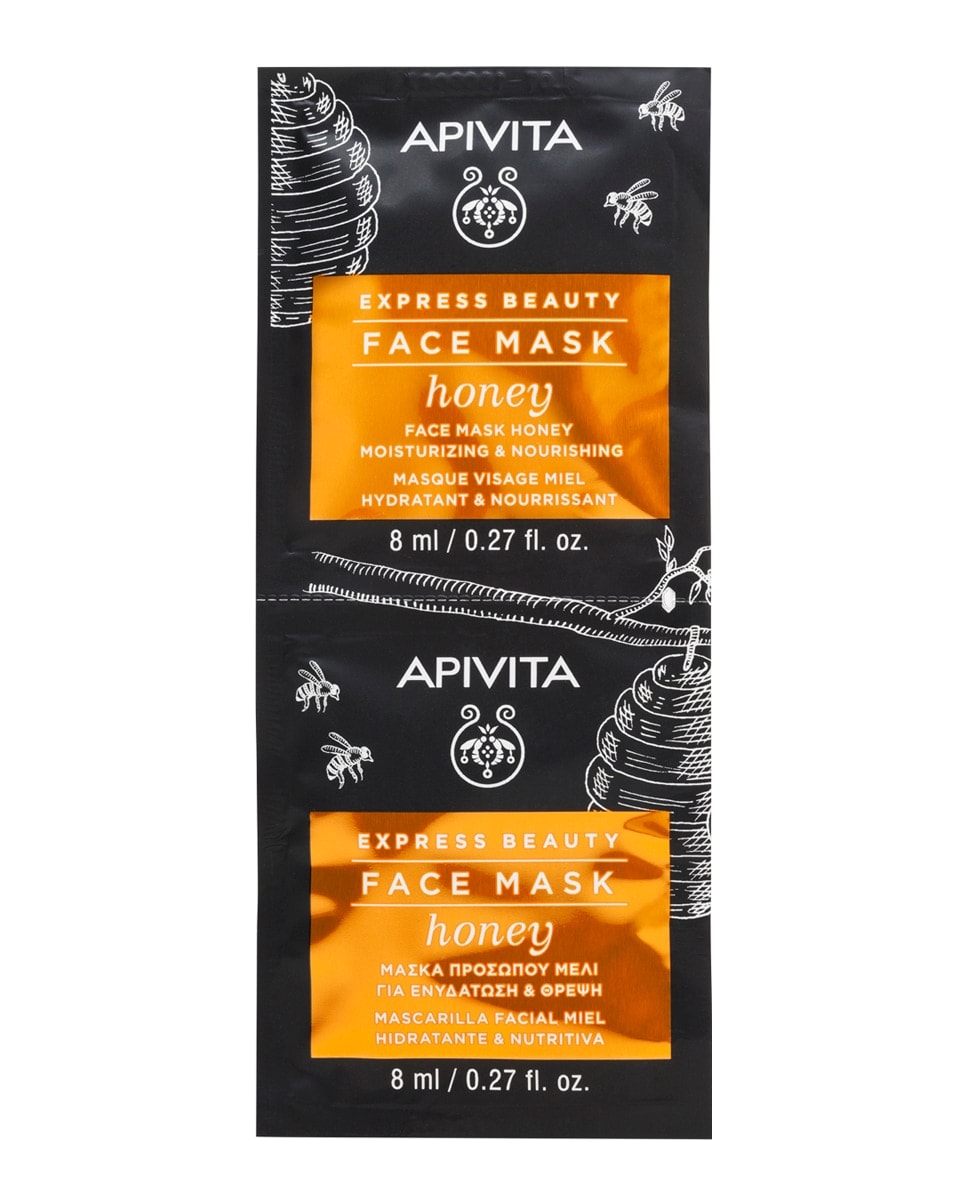 Apivita - Mascarilla Facial Miel Hidratante Y Nutritiva Express Beauty 2*8 Ml Apivita. - Image 1