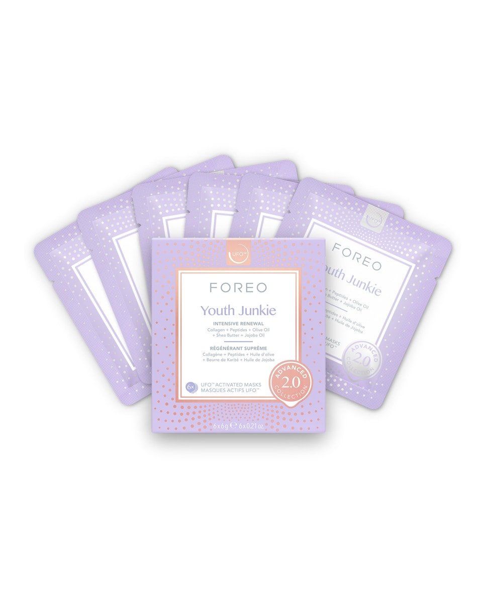 FOREO - Youth Junkie 2.0 Advanced Collection - Mascarilla facial revitalizante para la piel seca con líneas de expresión diseñada exclusivamente para. - Image 1