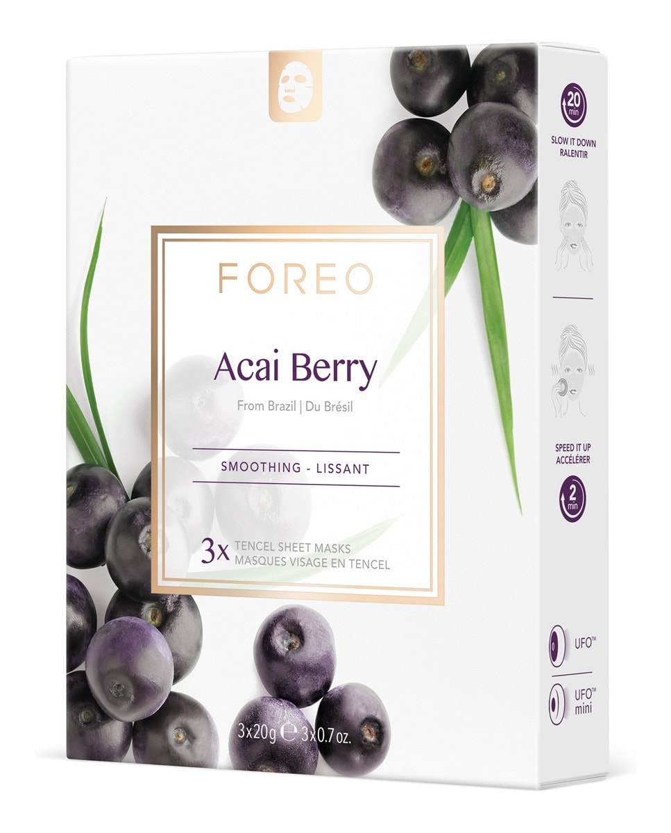 FOREO - Mascarilla facial reafirmante Acai Berry para piel madura FOREO. - Image 1