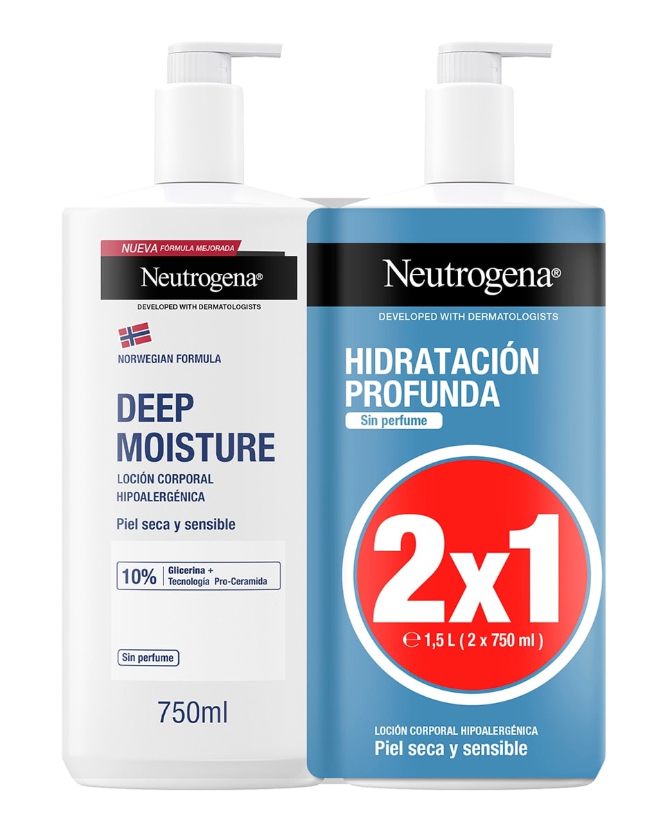 Neutrogena - Loción Hipoalergénica Hidratación Profunda Fórmula Noruega Neutrogena. - Image 1