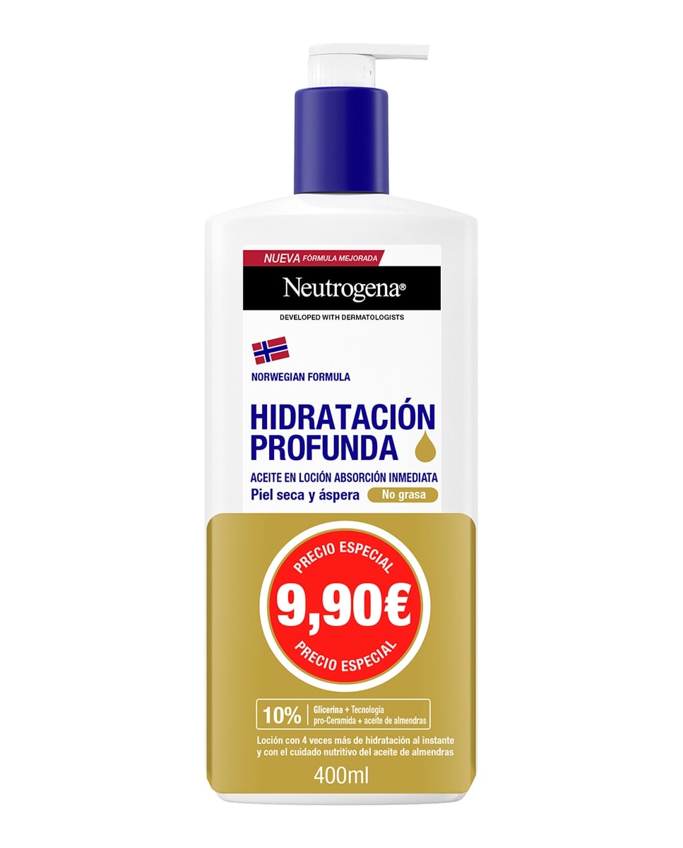Neutrogena - Loción de Absorción Inmediata Enriquecida con Aceite Hidratación Profunda Fórmula Noruega Neutrogena. - Image 1