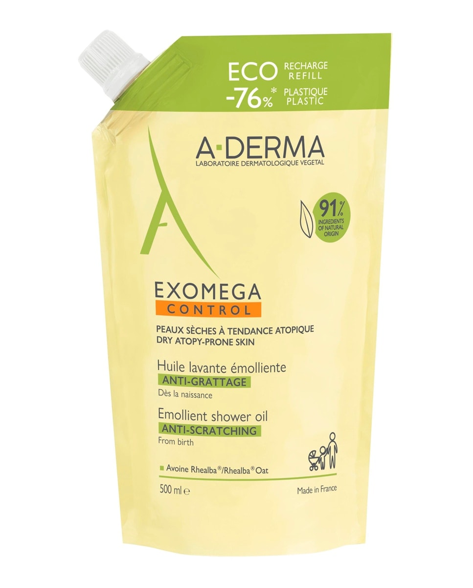 Ducray - Ecorrecambio Aceite De Ducha Emoliente Anti-Irritación A-Derma Exomega Control 500 Ml Ducray. - Image 1
