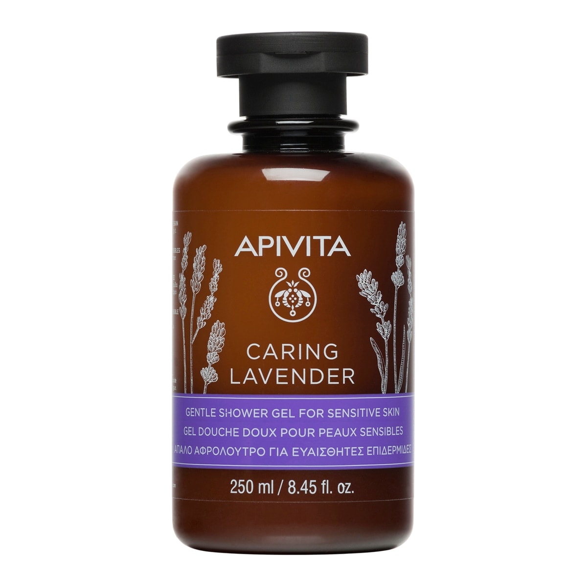 Apivita - Gel de baño suave para pieles sensibles Caring Lavander 250 ml Apivita. - Image 1