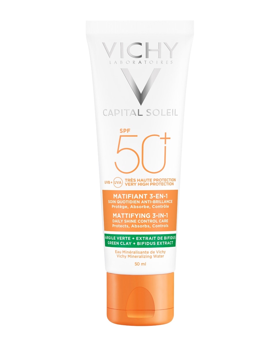 Vichy - Protección facial Matificante 3 en 1 Capital Soleil 50 ml Vichy. - Image 1