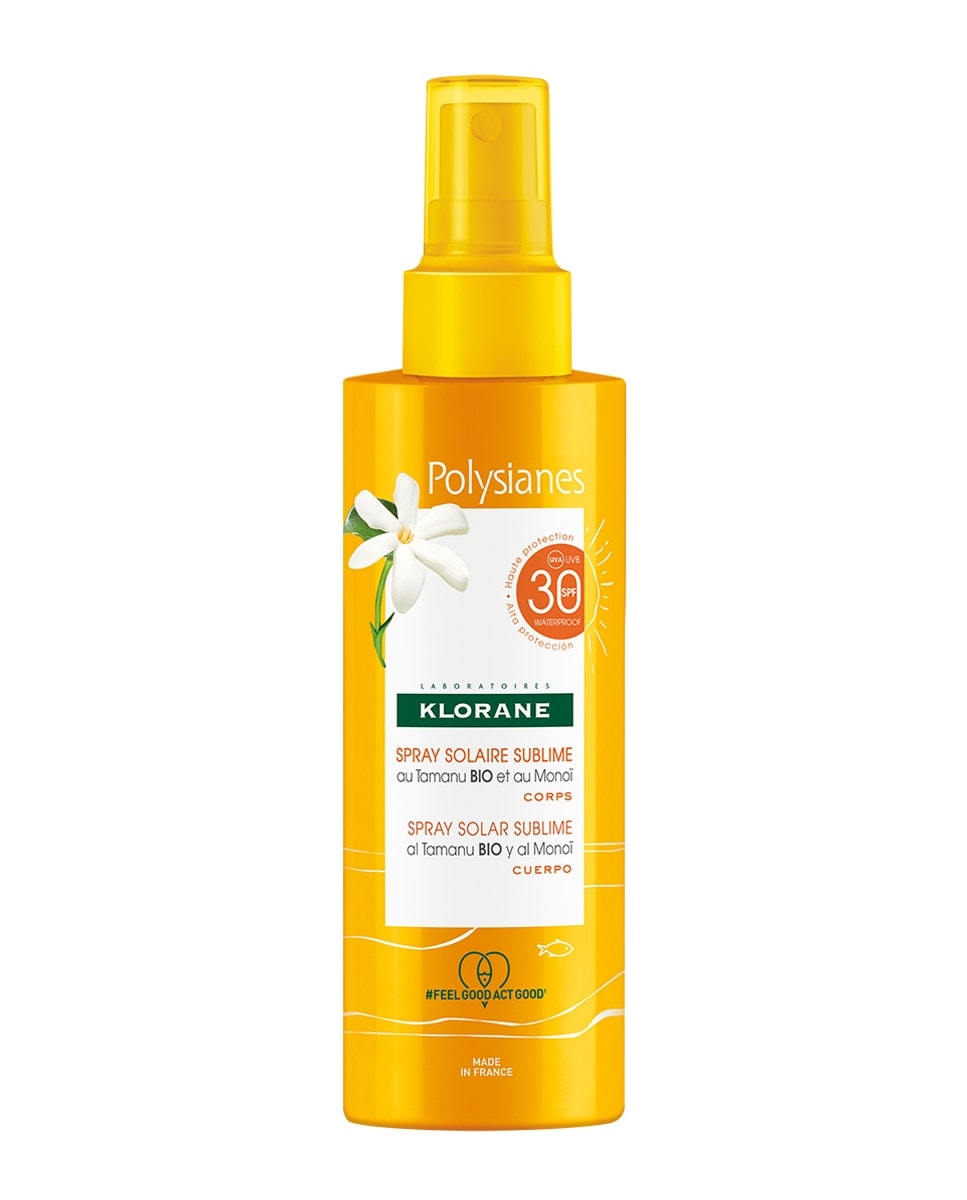 Klorane - Spray Solar Sublime Spf 30 Al Monoï Y Tamanu Bio 200 ml Klorane Polysianes. - Image 1