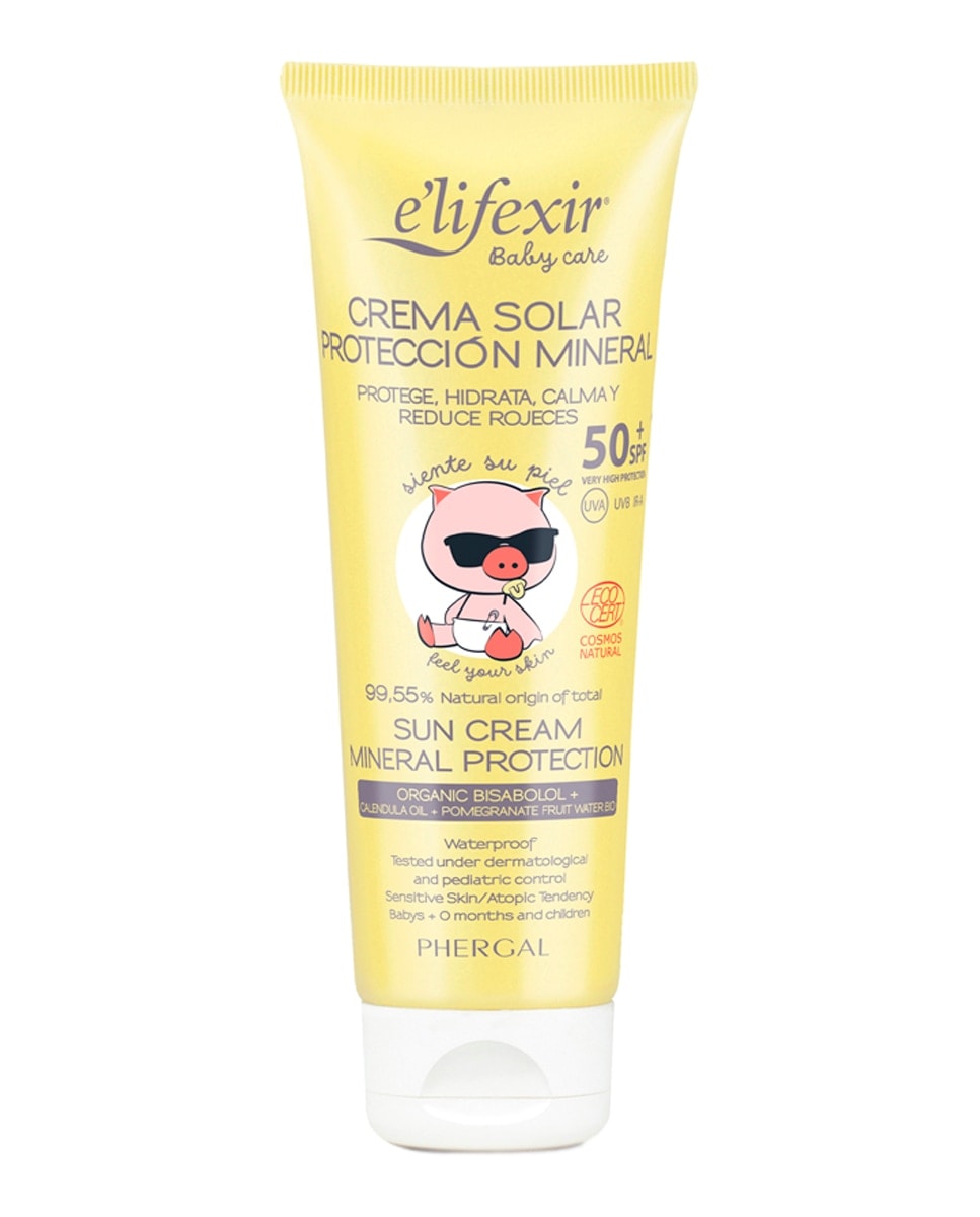 E'lifexir - Crema Solar Mineral Protección Spf+50 Piel Sensible Elifexir Baby Care 100 ml Elifexir. - Image 1