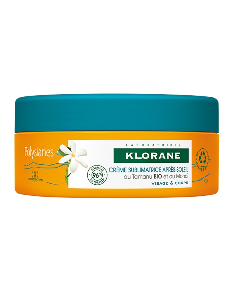 Klorane - Crema Sublimadora Aftersun Cuerpo & Rostro Al Monoï Y Tamanu Bio 200 ml Klorane Polysianes. - Image 1