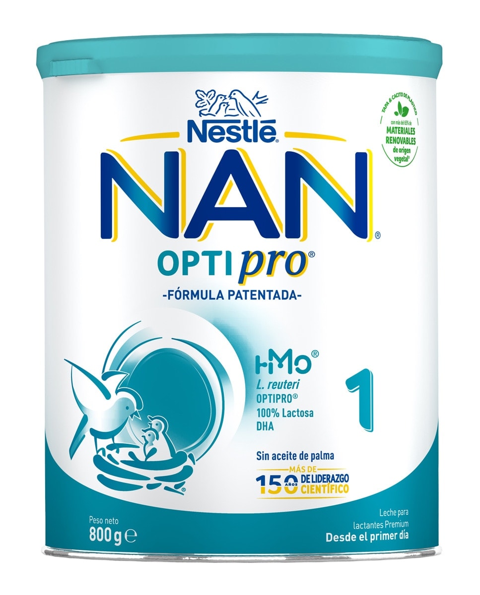 NESTLE - Leche para Lactantes Nan Optipro 1 en polvo 0 a 6 meses 800 g Nestlé. - Image 1