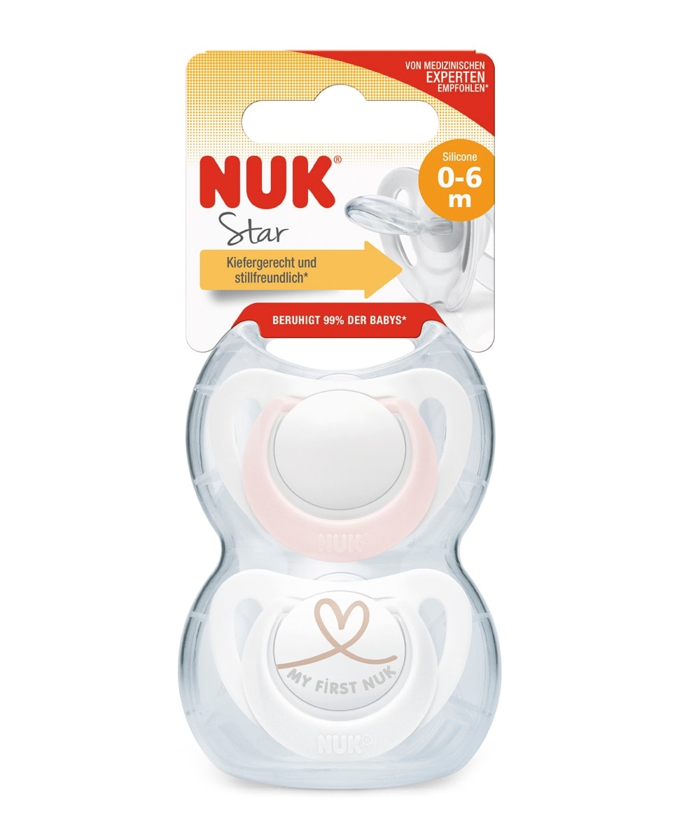 Nuk - Chupetes Star Latex 0-6 m 2 unid Nuk. - Image 1