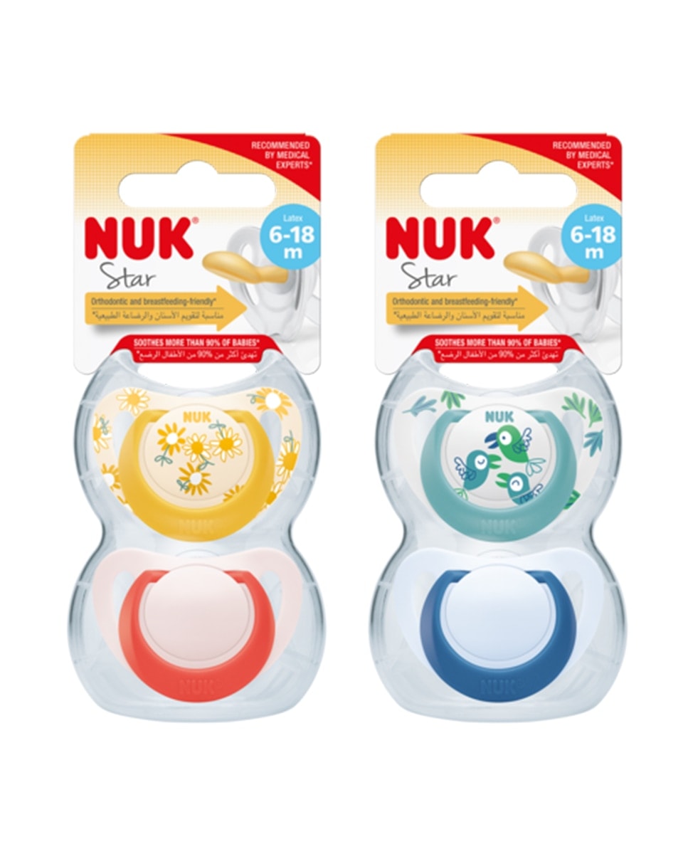 Nuk - Chupete Star látex 6-18 m 2 uds Nuk. - Image 1