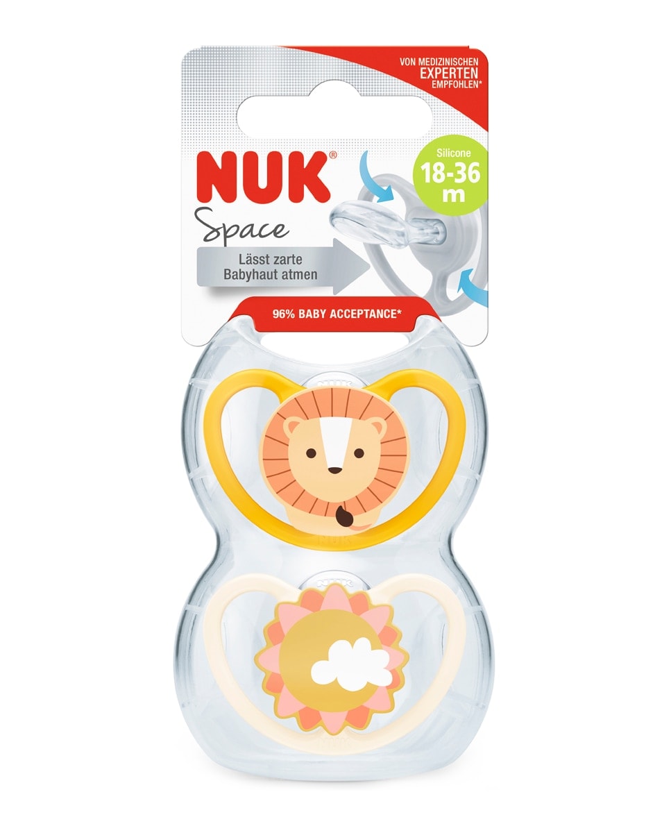 Nuk - Chupetes Space Silicona 18-36 m 2 unid Nuk. - Image 1